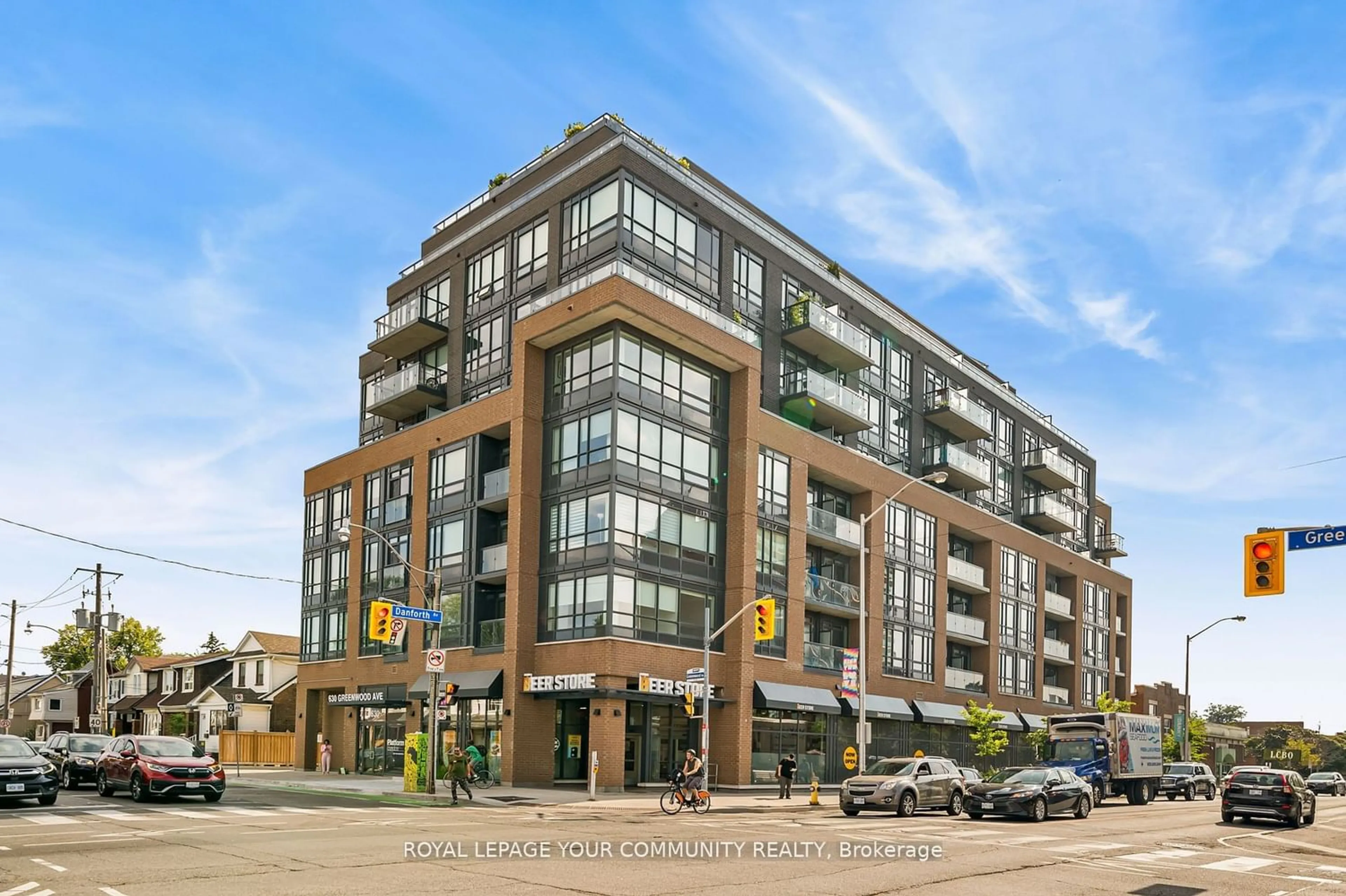 A pic from exterior of the house or condo for 630 Greenwood Ave #705, Toronto Ontario M4J 4B2