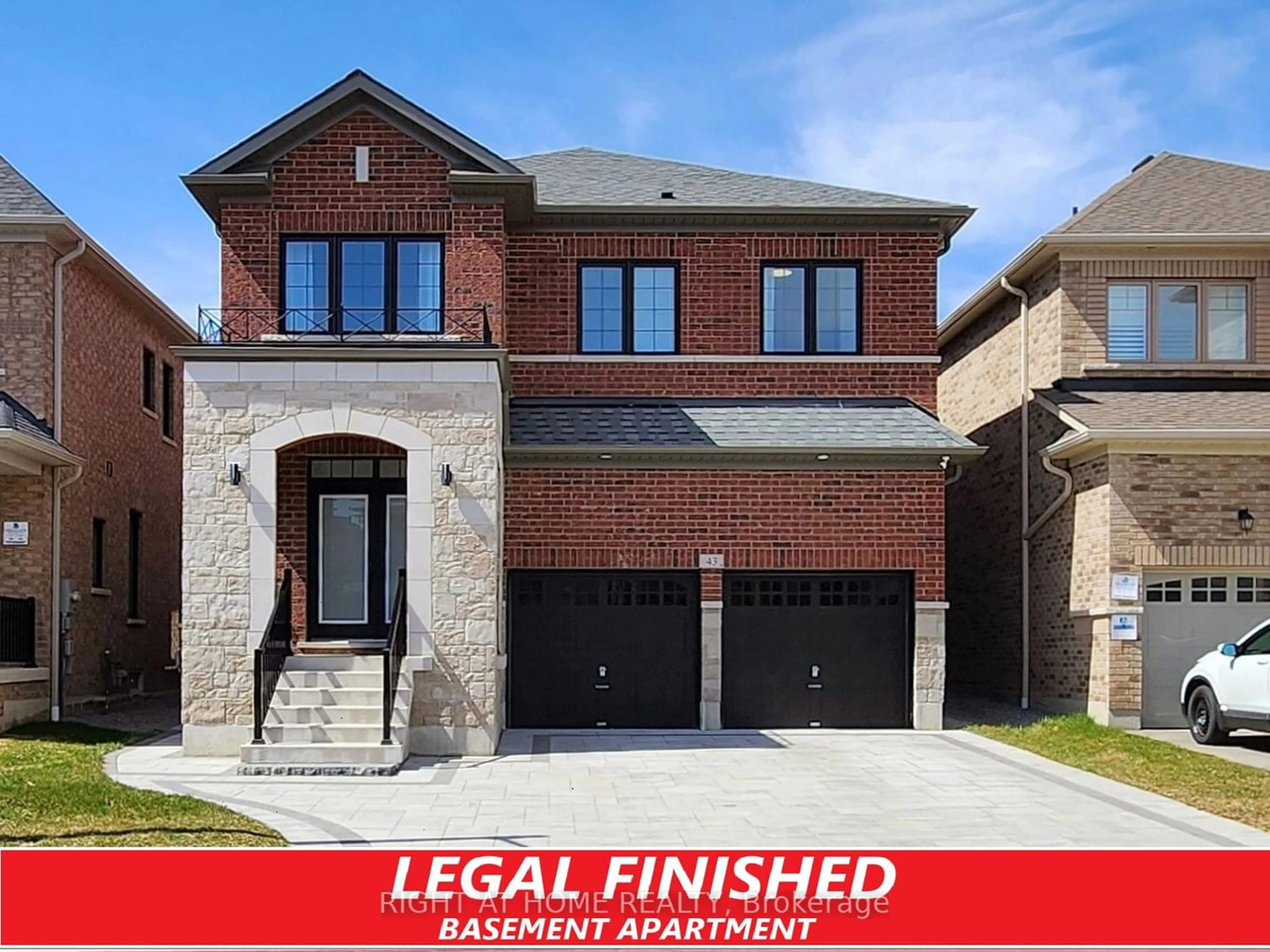 Home with brick exterior material for 43 Walter Clifford Nesb Dr, Whitby Ontario L1P 0G5