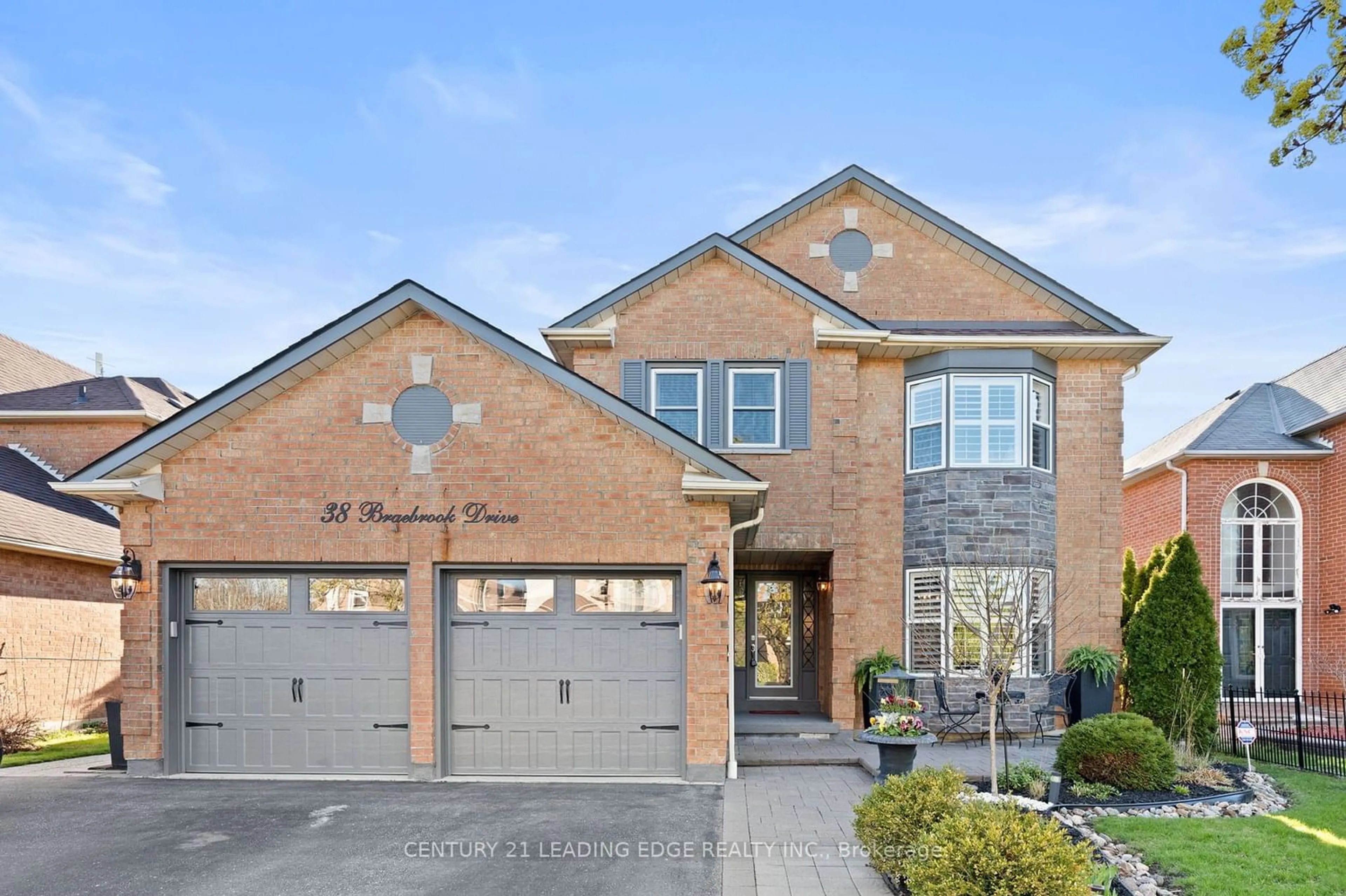 Home with brick exterior material for 38 Braebrook Dr, Whitby Ontario L1R 1V3
