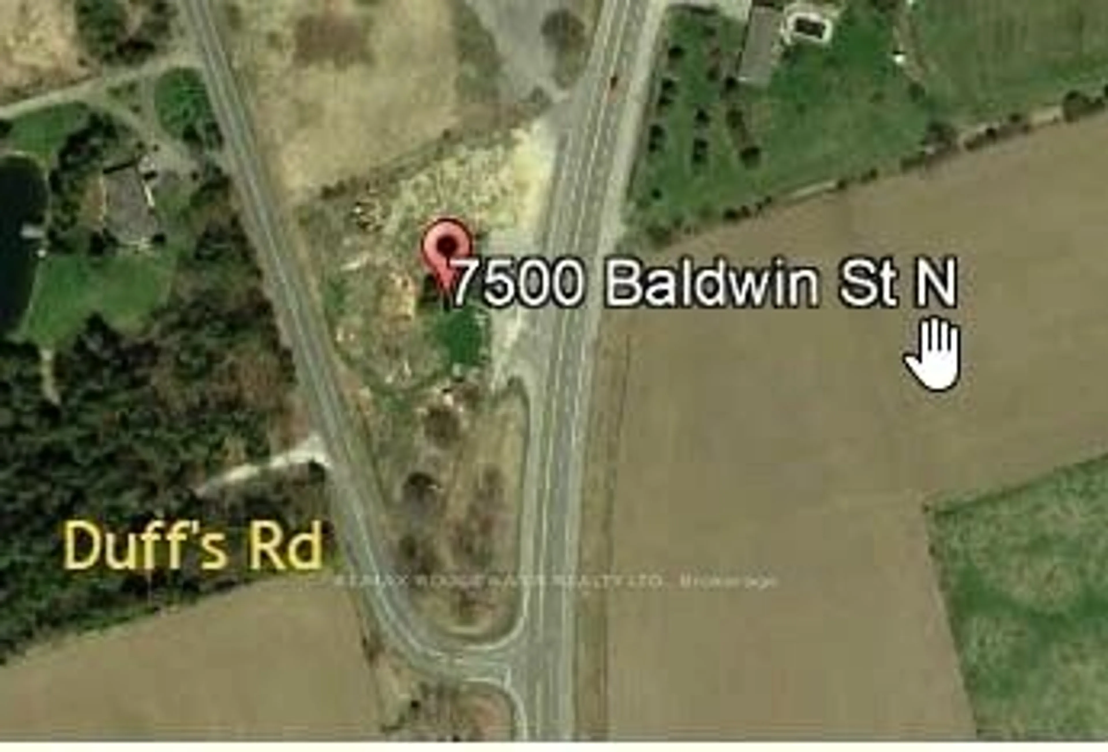 Picture of a map for 7500 Baldwin St, Whitby Ontario L1M 1Y4