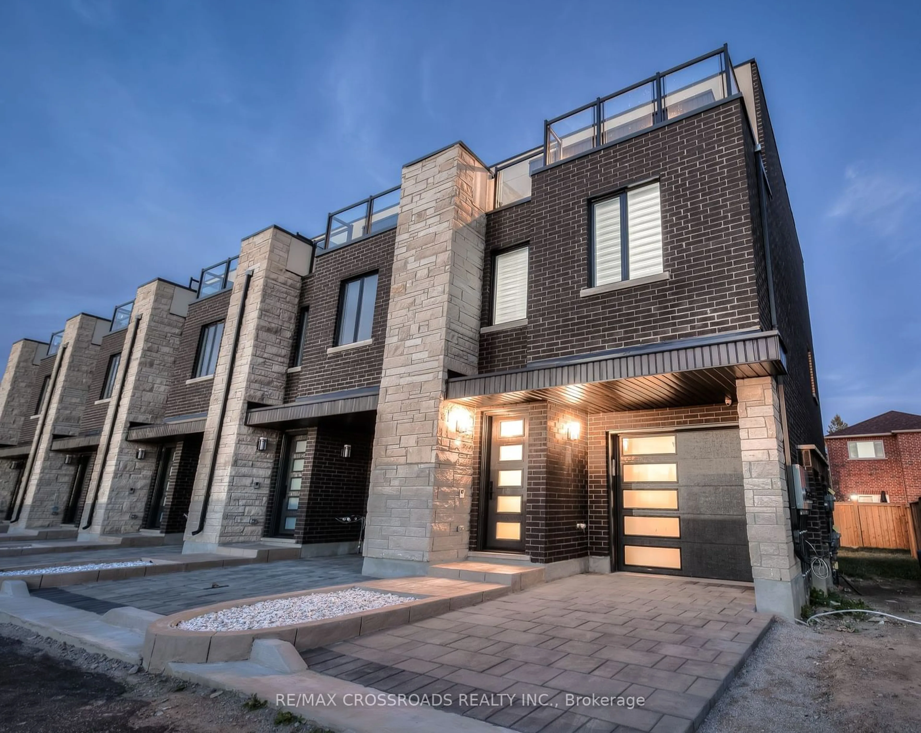 Home with brick exterior material for 1 Cranswick Lane, Ajax Ontario L1T 3B8
