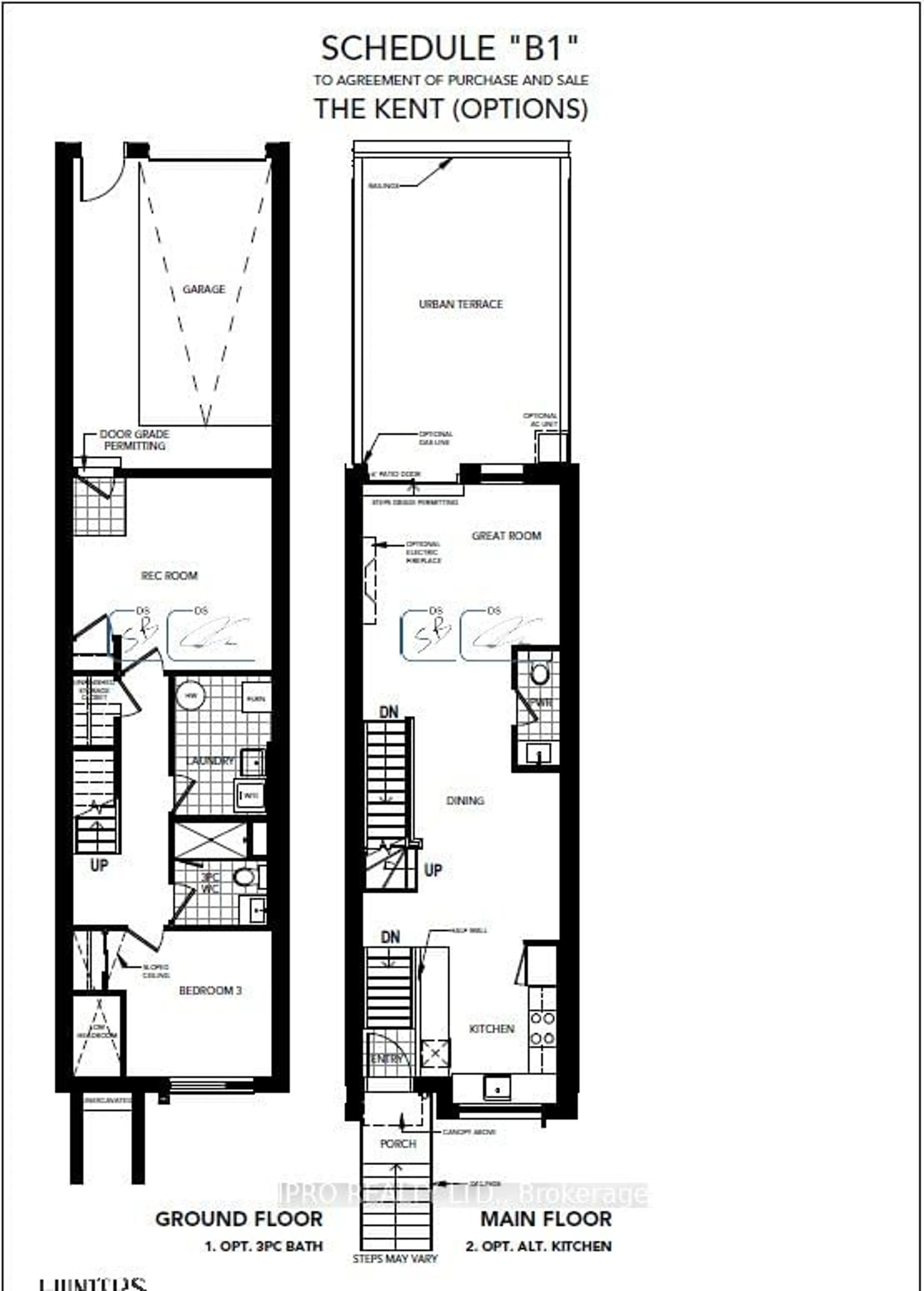 Floor plan for 38 Bateson St #68, Ajax Ontario L1S 7M3