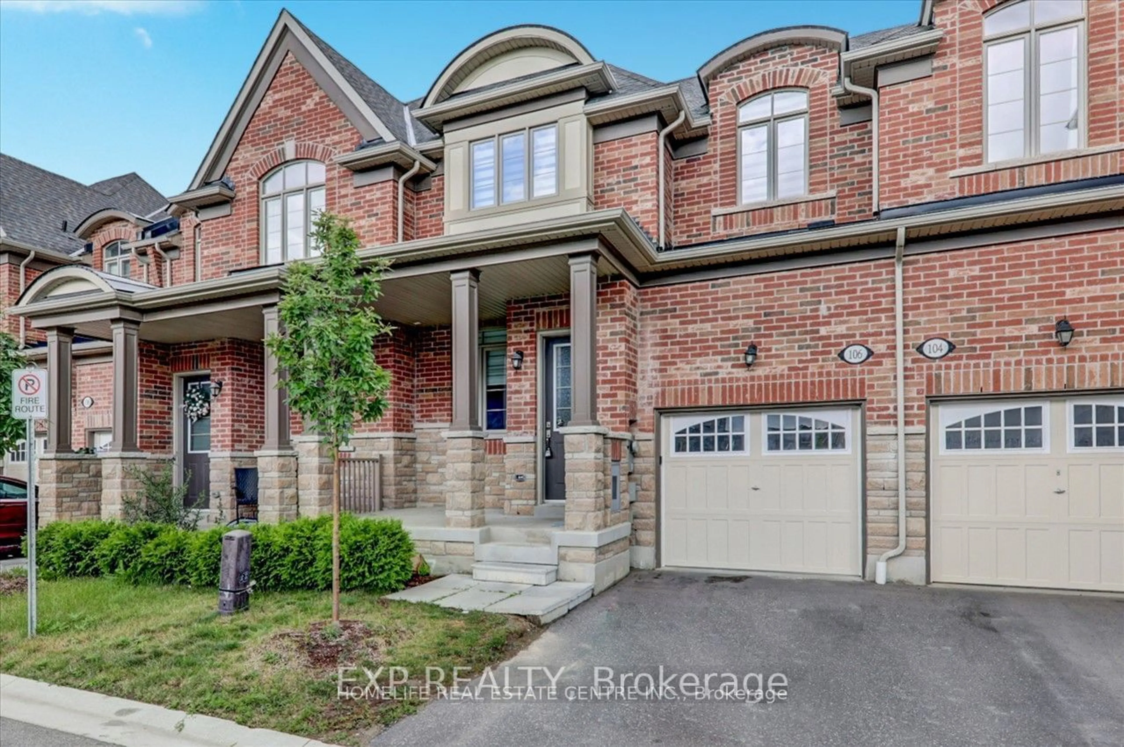 Home with brick exterior material for 106 Masterson Lane Lane, Ajax Ontario L1T 0N6