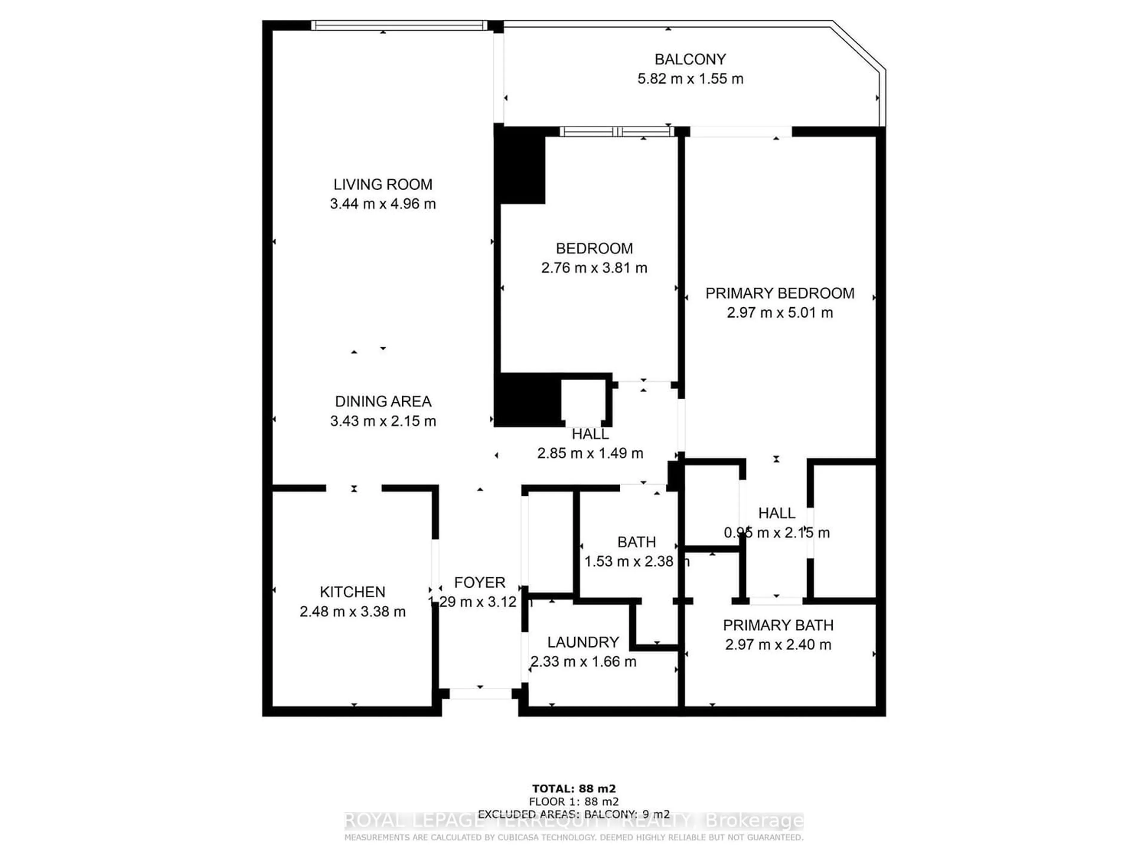 Floor plan for 400 Mclevin Ave #1906, Toronto Ontario M1B 5J4