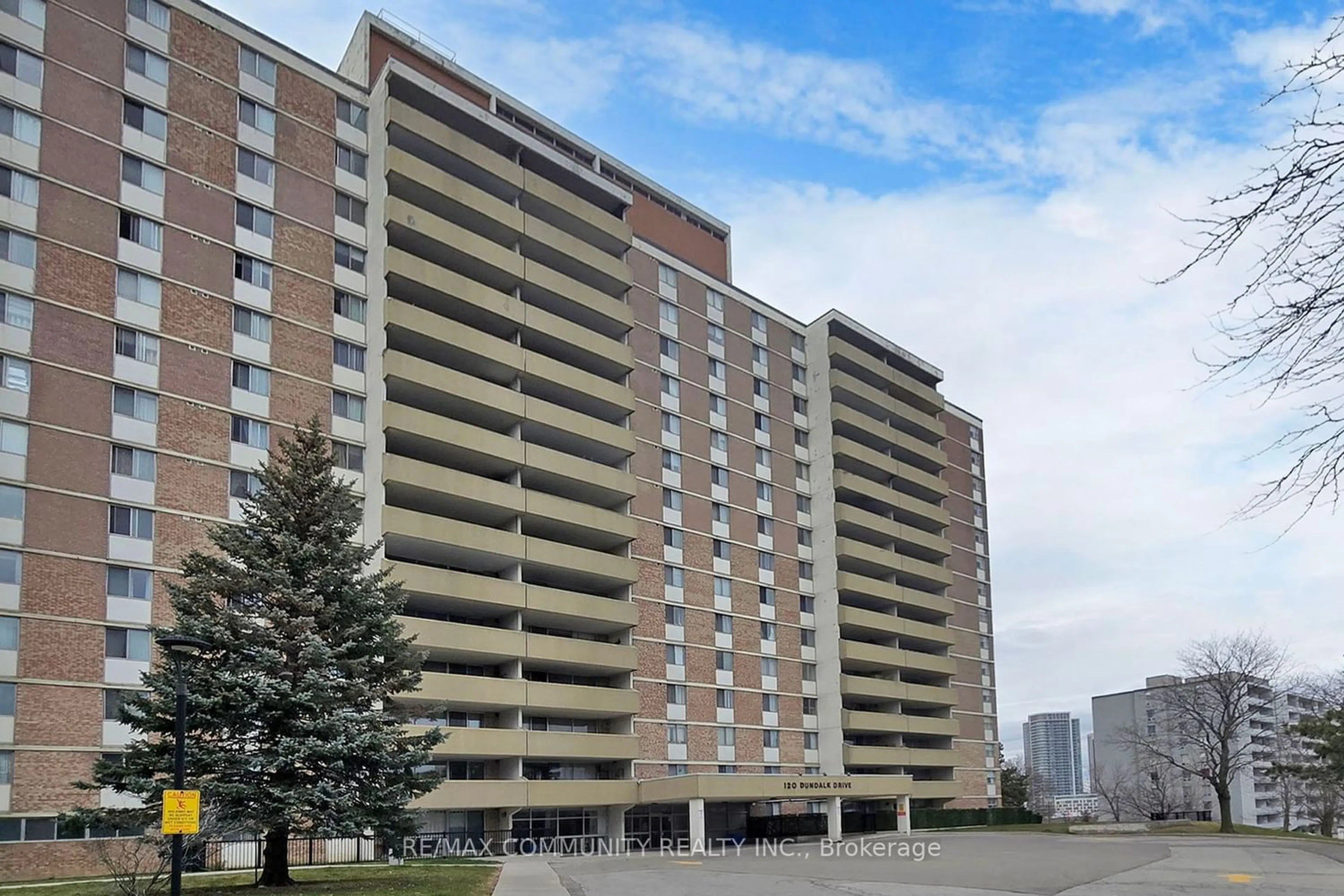 A pic from exterior of the house or condo for 120 Dundalk Dr #1104, Toronto Ontario M1P 4V9