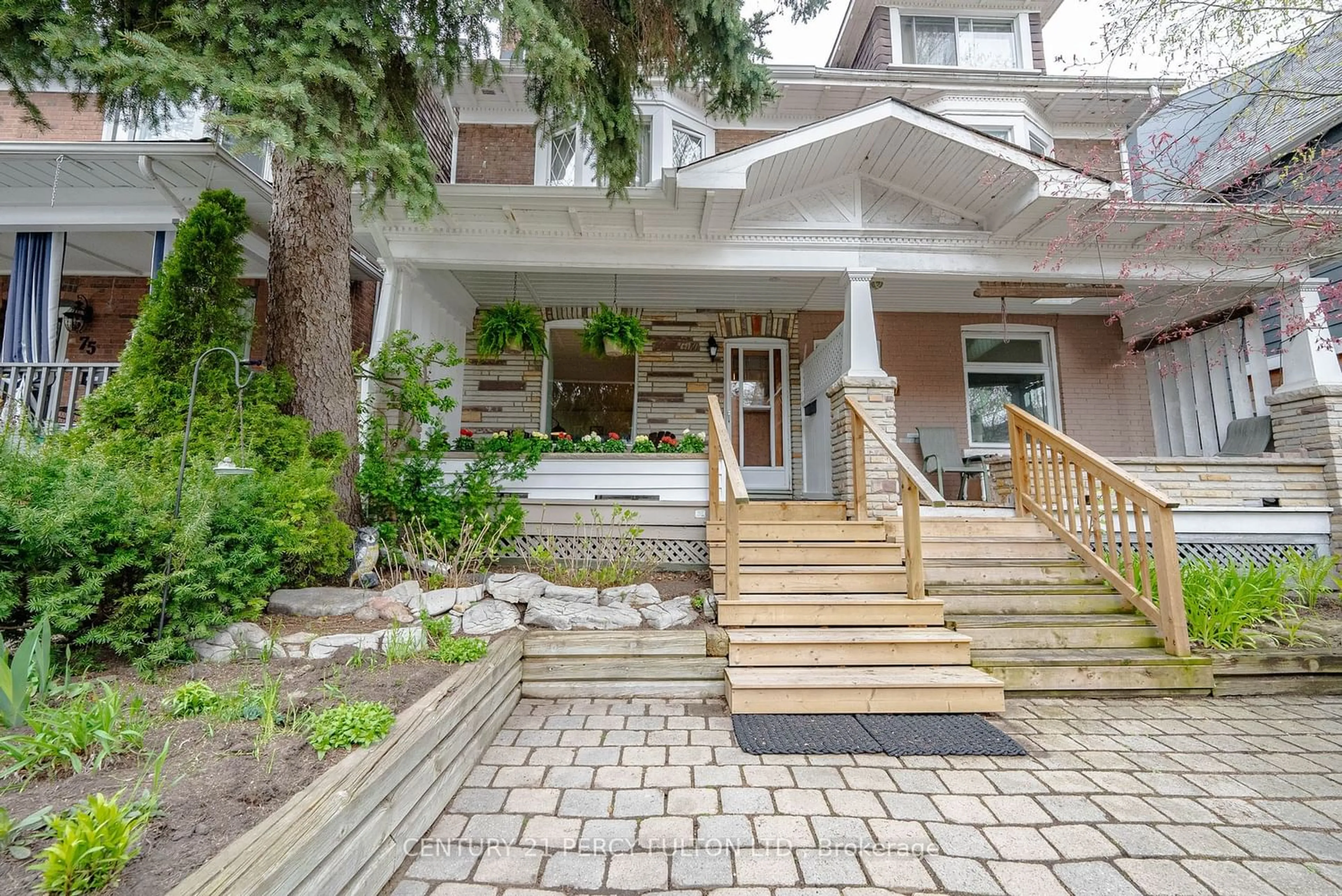 Home with brick exterior material for 73 Wheeler Ave, Toronto Ontario M4L 3V3