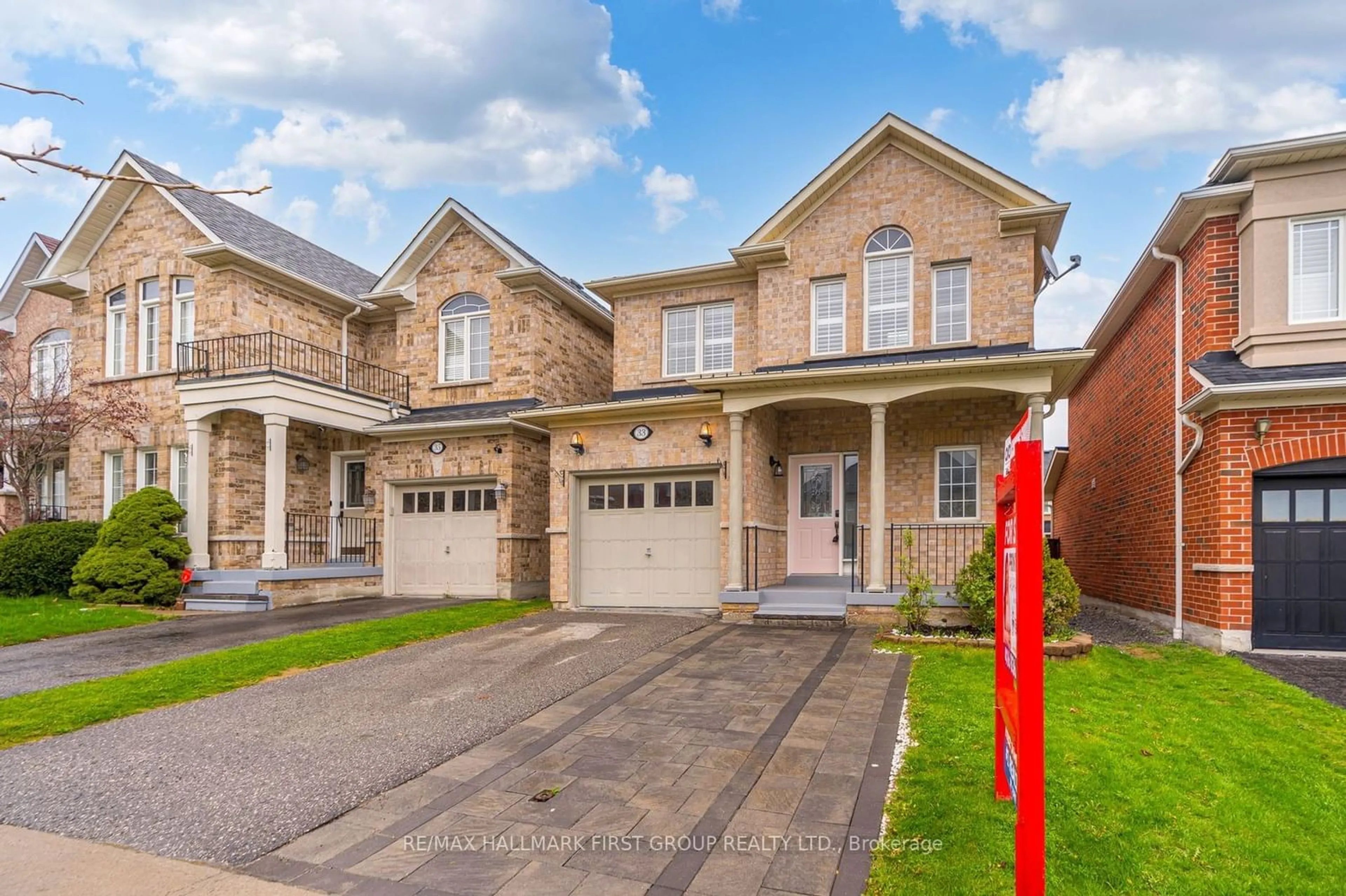 Home with brick exterior material for 33 Hollier Dr, Ajax Ontario L1Z 1S7