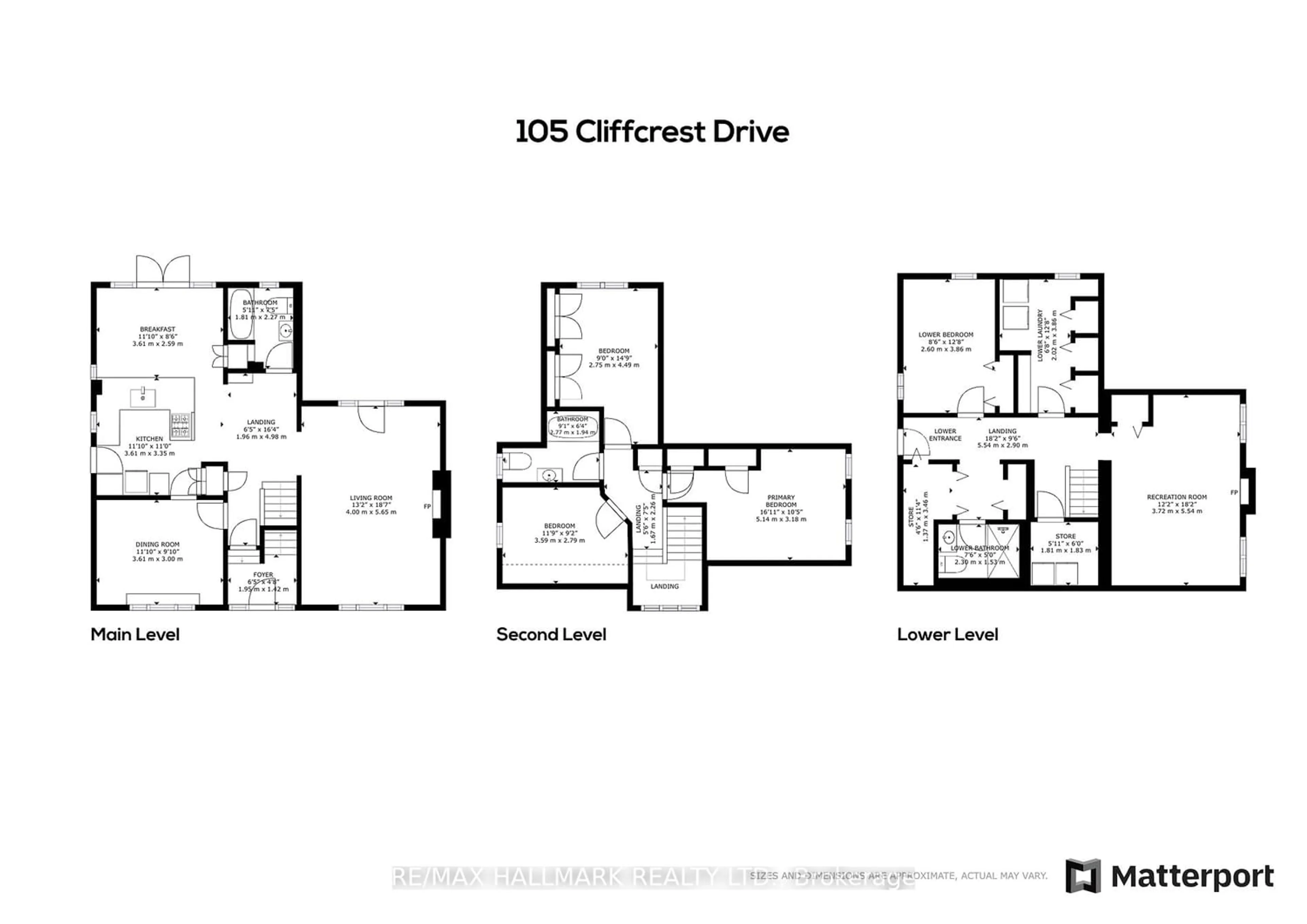 Floor plan for 105 Cliffcrest Dr, Toronto Ontario M1M 2K1