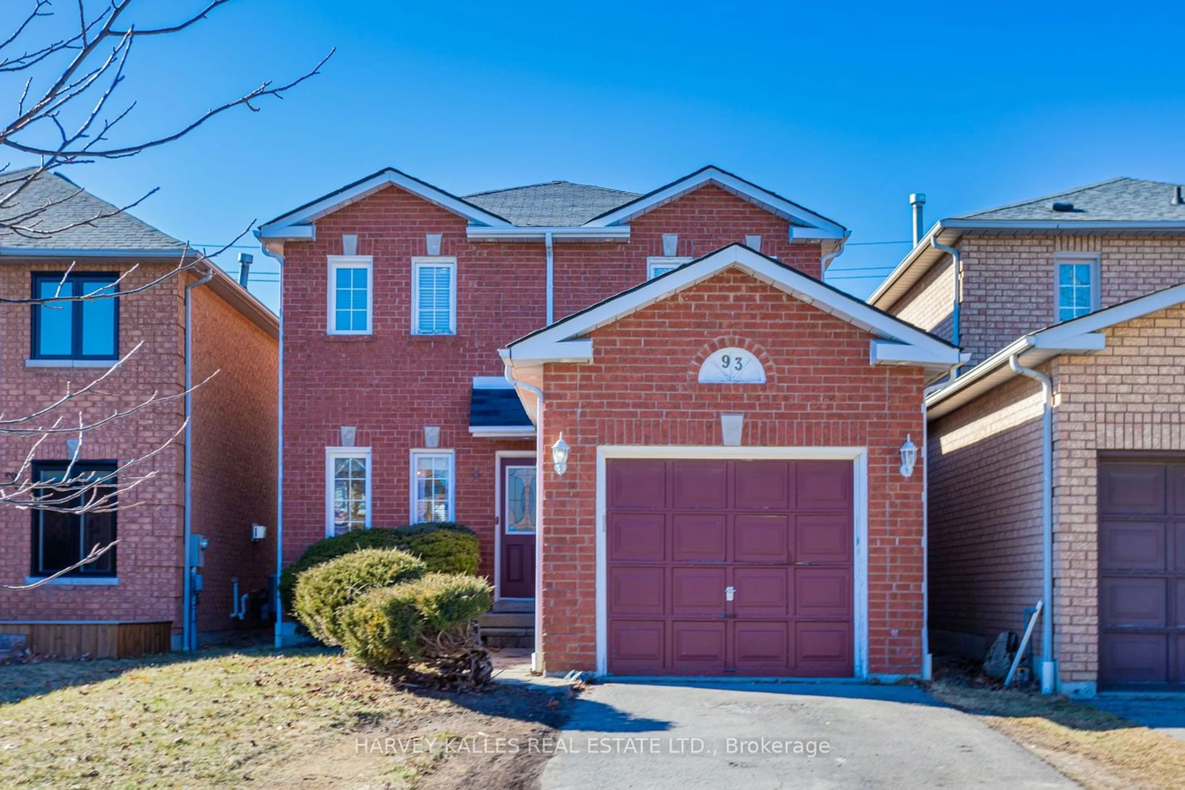 Home with brick exterior material for 93 Old Colony Dr, Whitby Ontario L1R 2G9
