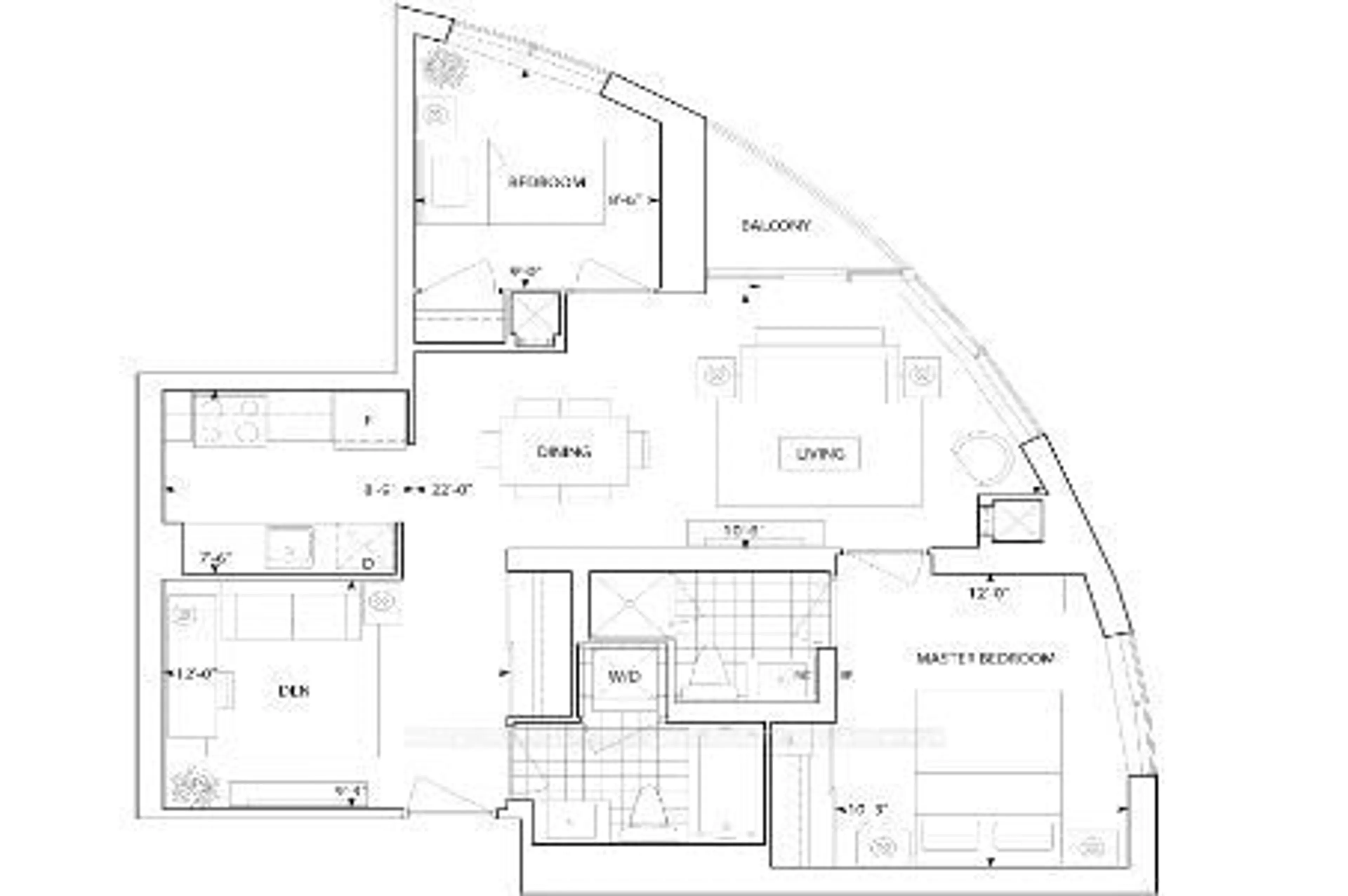 Floor plan for 181 Village Green Sq #814, Toronto Ontario M1S 0L3