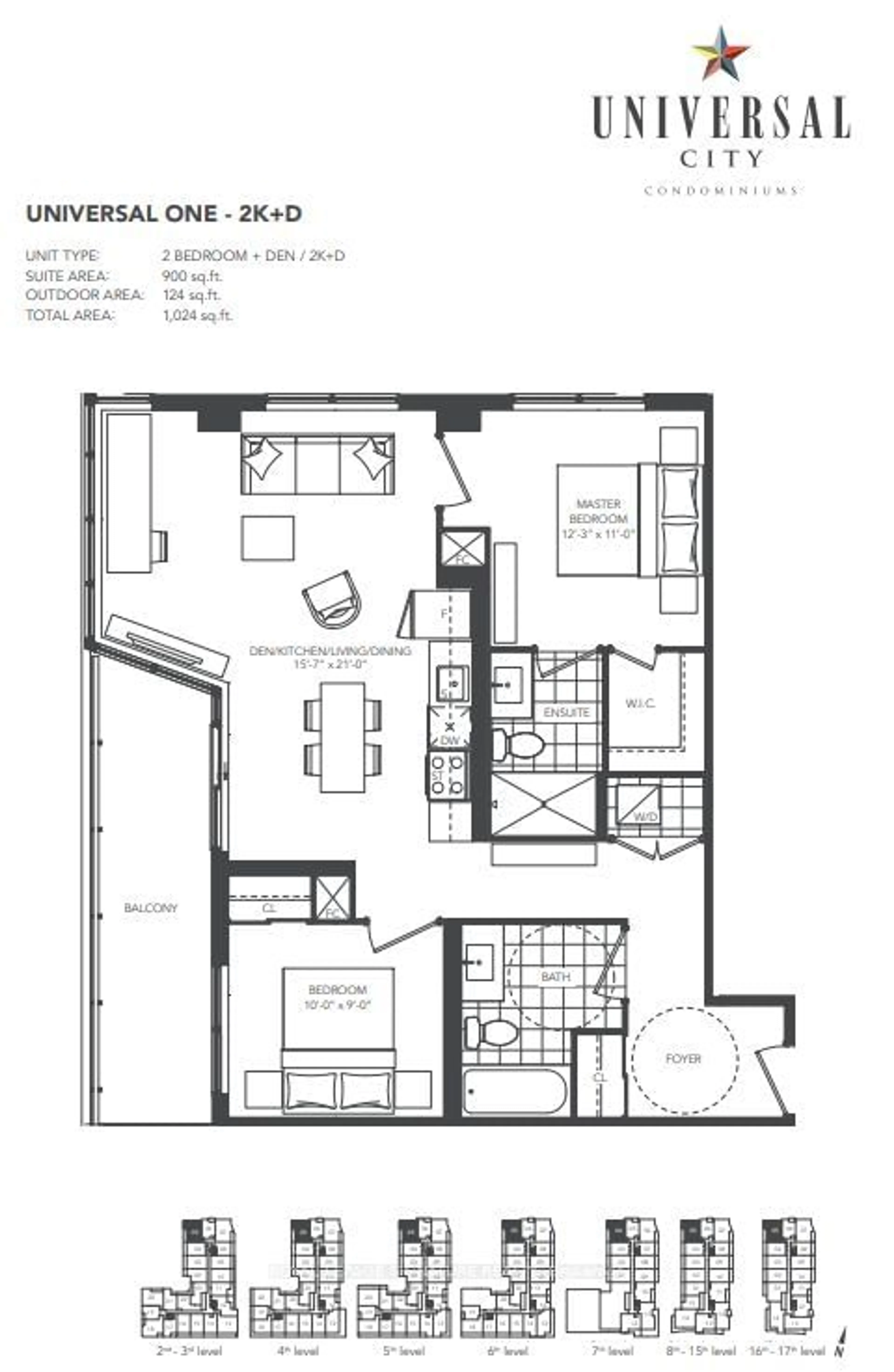 Floor plan for 1480 Bayly St #305, Pickering Ontario L1W 0C2