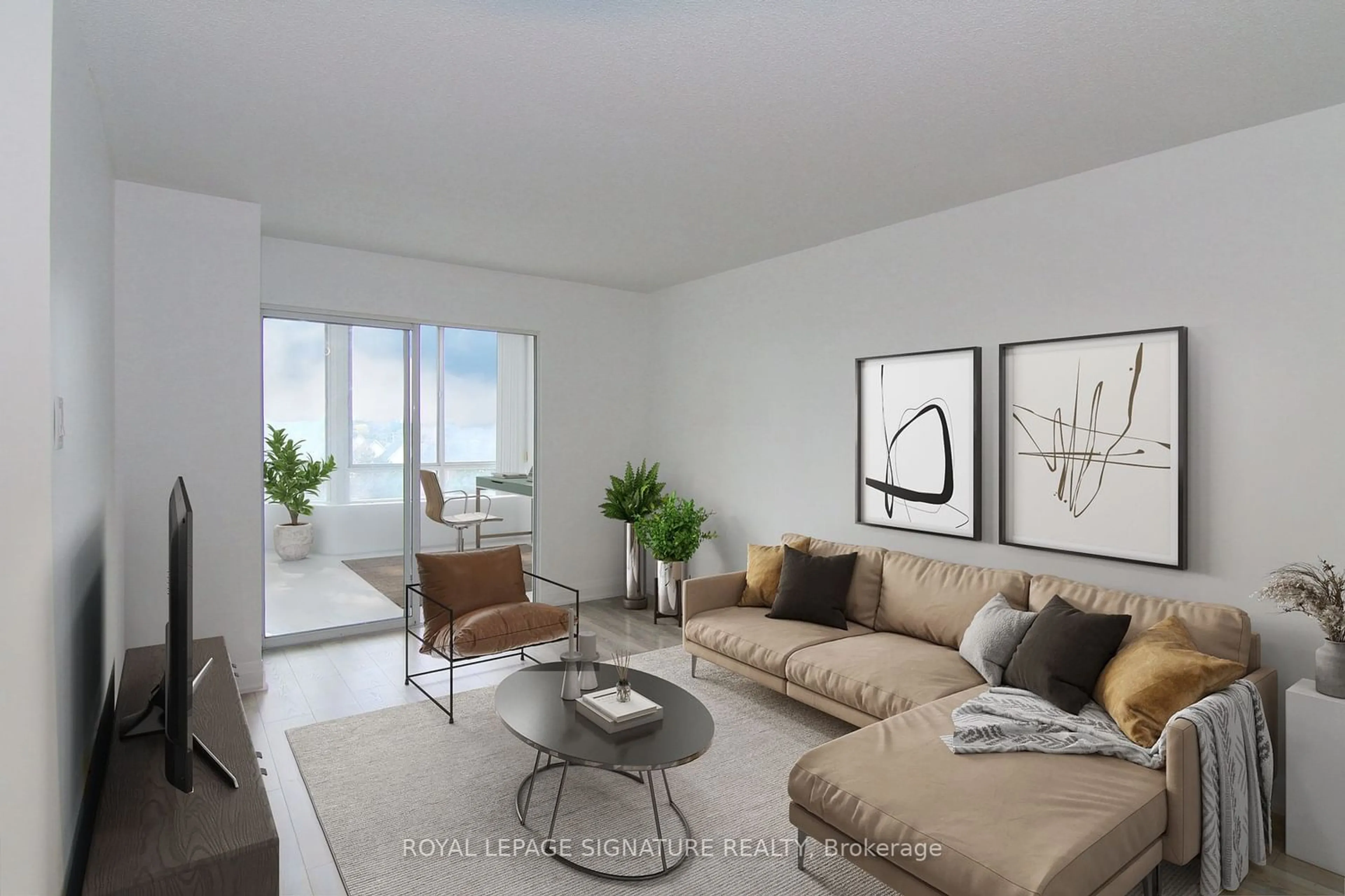 Living room for 11753 Sheppard Ave #709, Toronto Ontario M1B 5M3