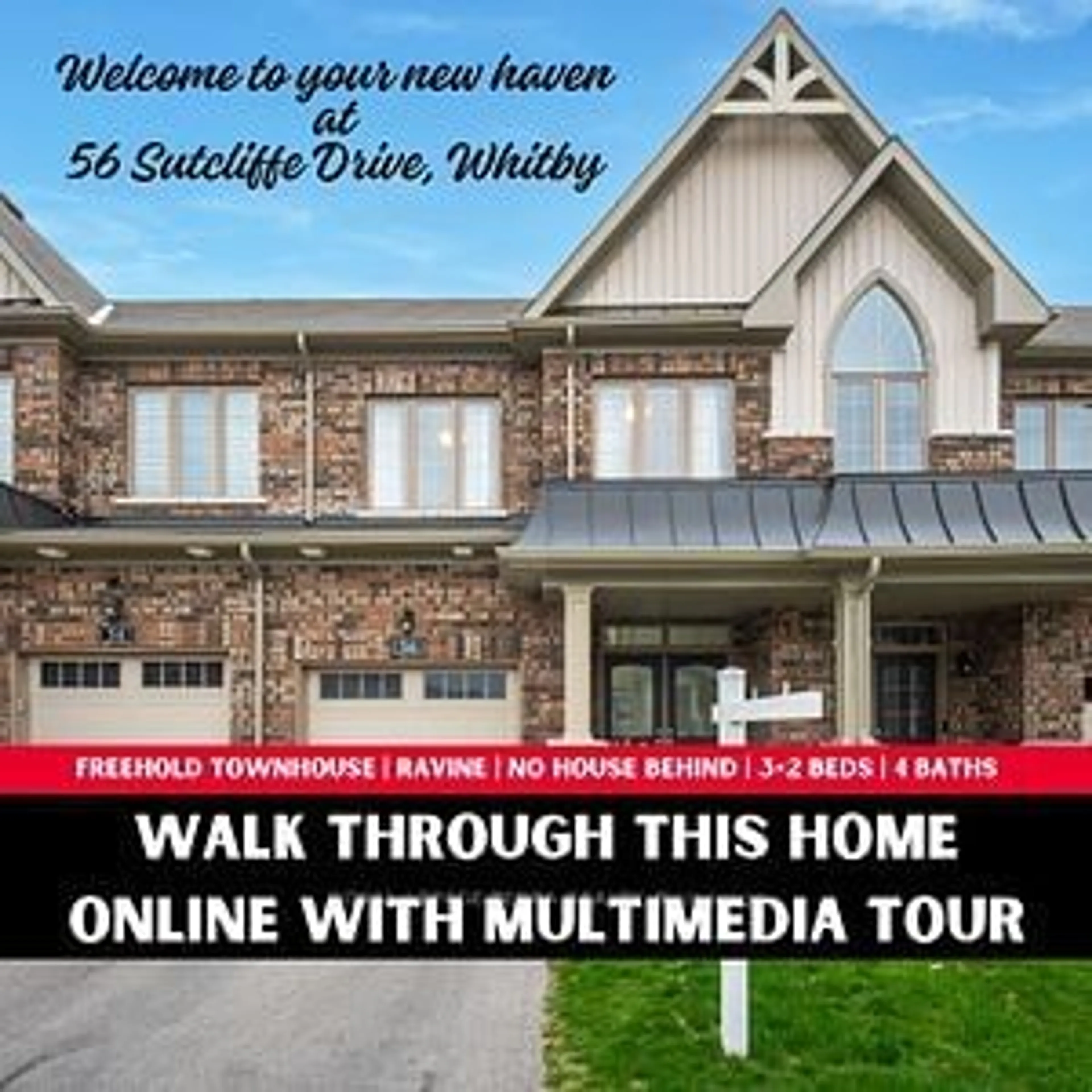 Home with brick exterior material for 56 Sutcliffe Dr, Whitby Ontario L1R 0R1