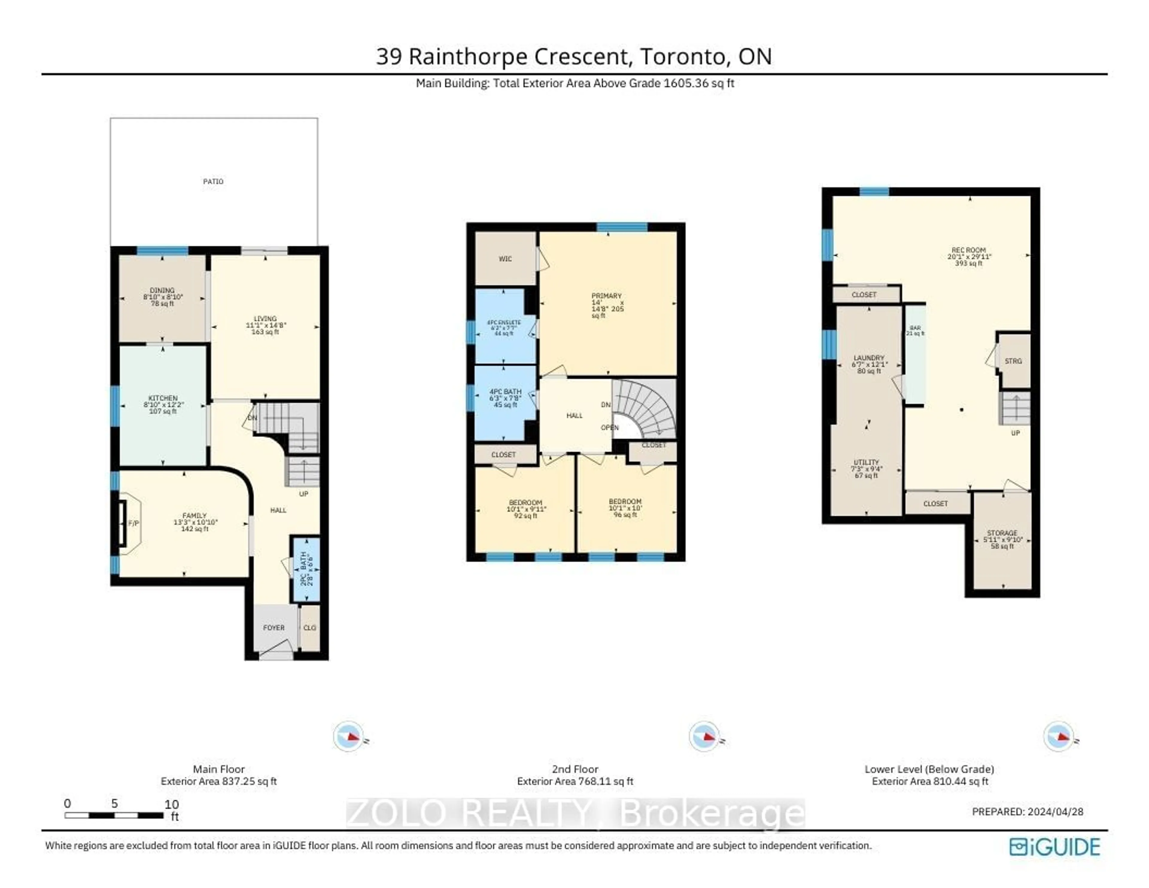 Floor plan for 39 Rainthorpe Cres, Toronto Ontario M1W 3S6