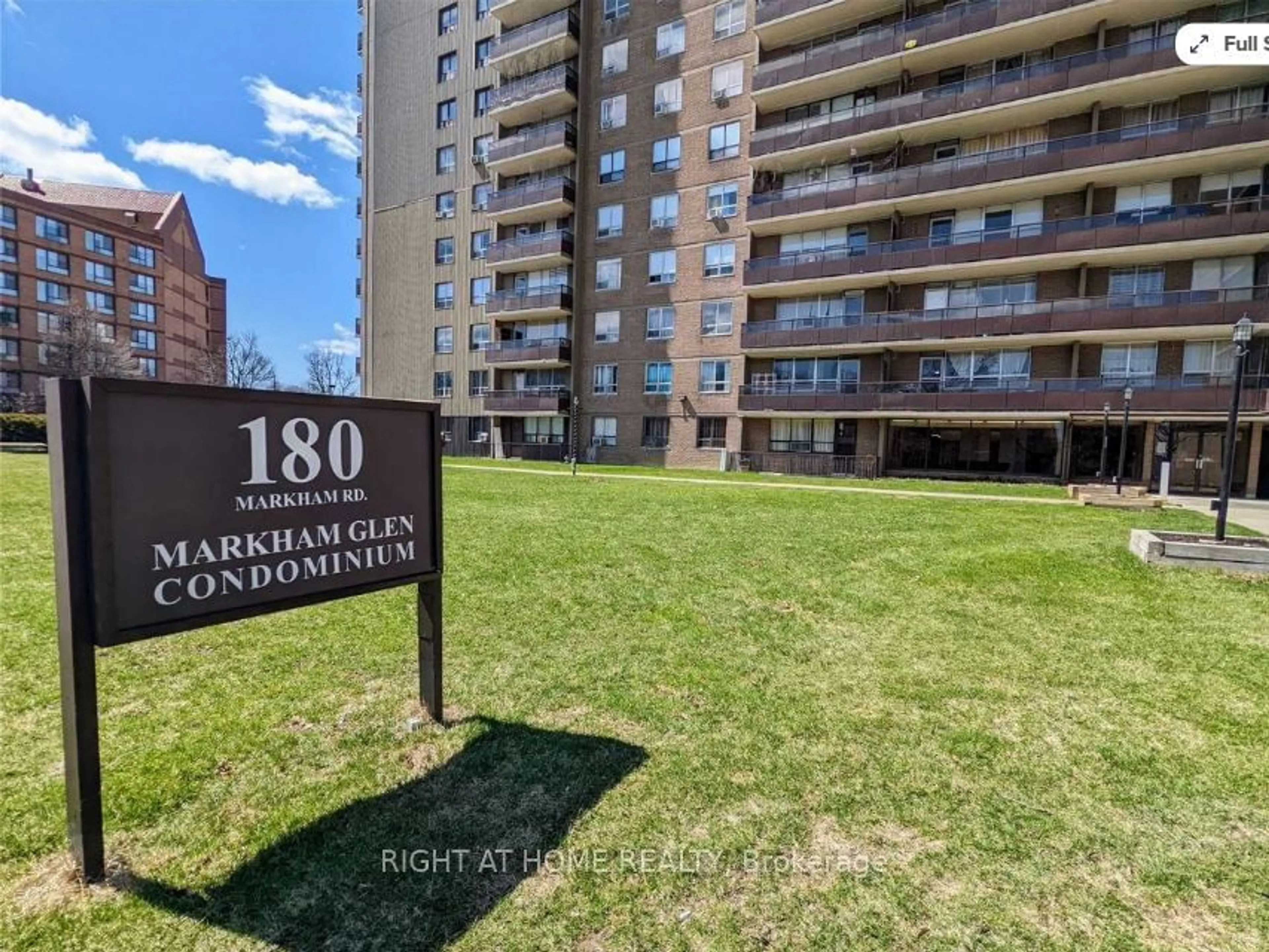 A pic from exterior of the house or condo for 180 Markham Rd #806, Toronto Ontario M1M 2Z9