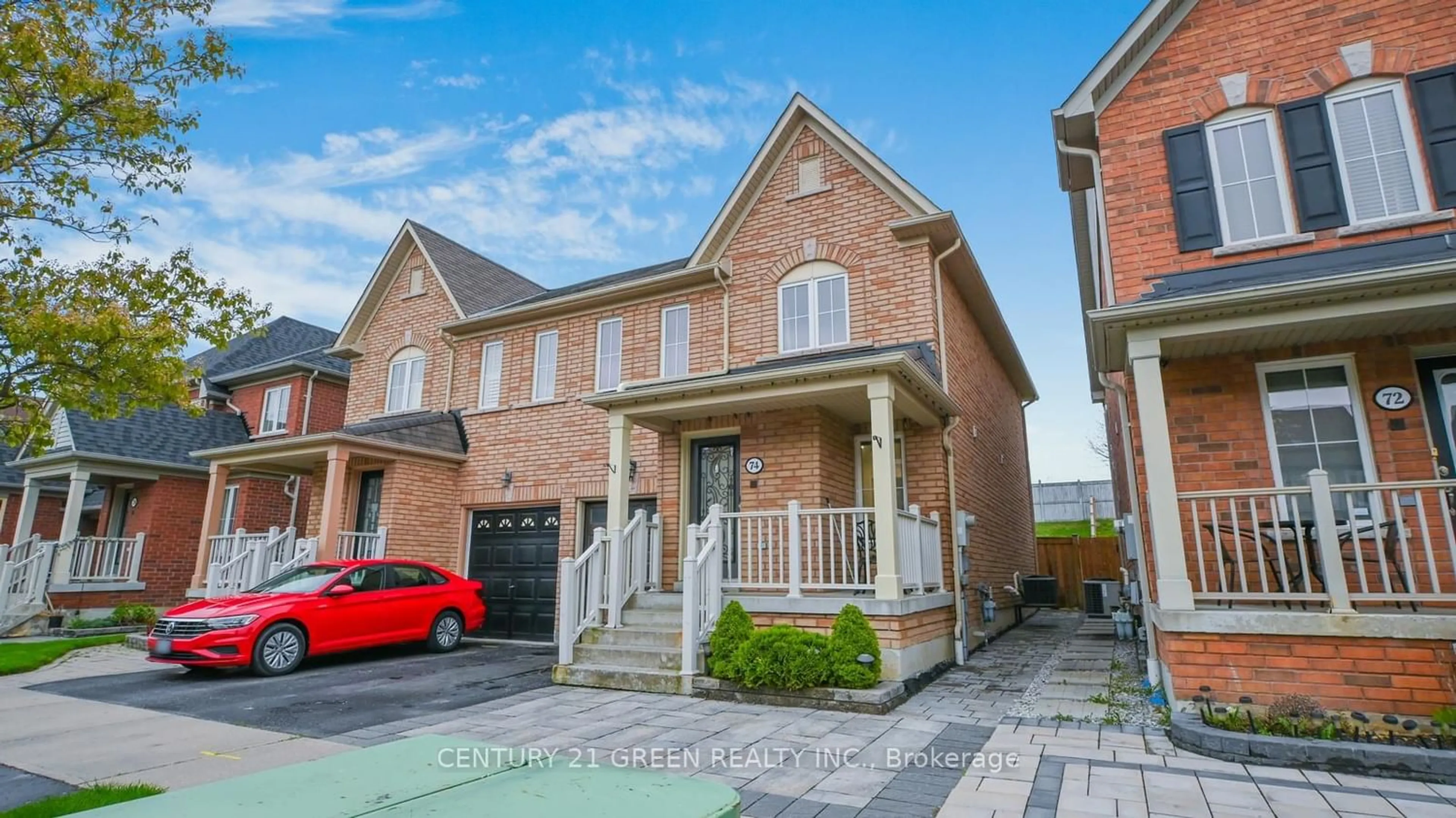 Home with brick exterior material for 74 Westray Cres, Ajax Ontario L1Z 0B3