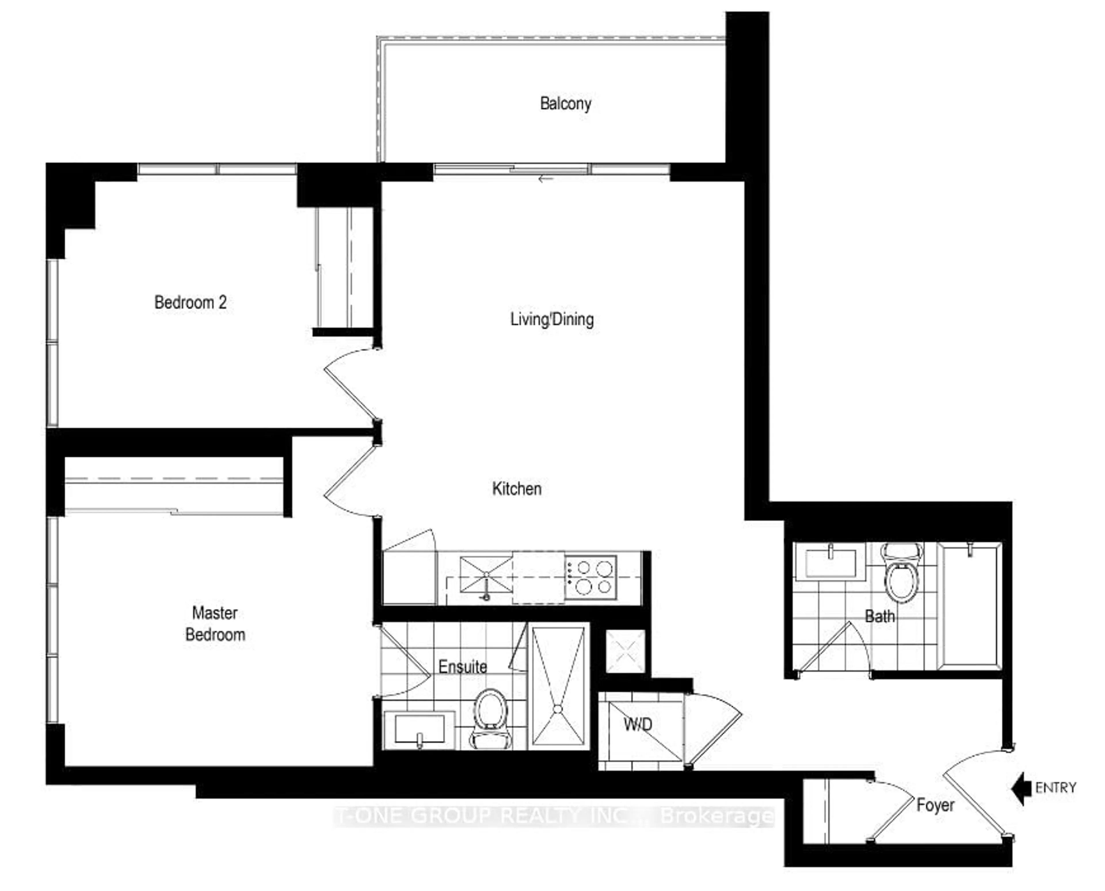 Floor plan for 2031 Kennedy Rd #3217, Toronto Ontario M1T 0B8