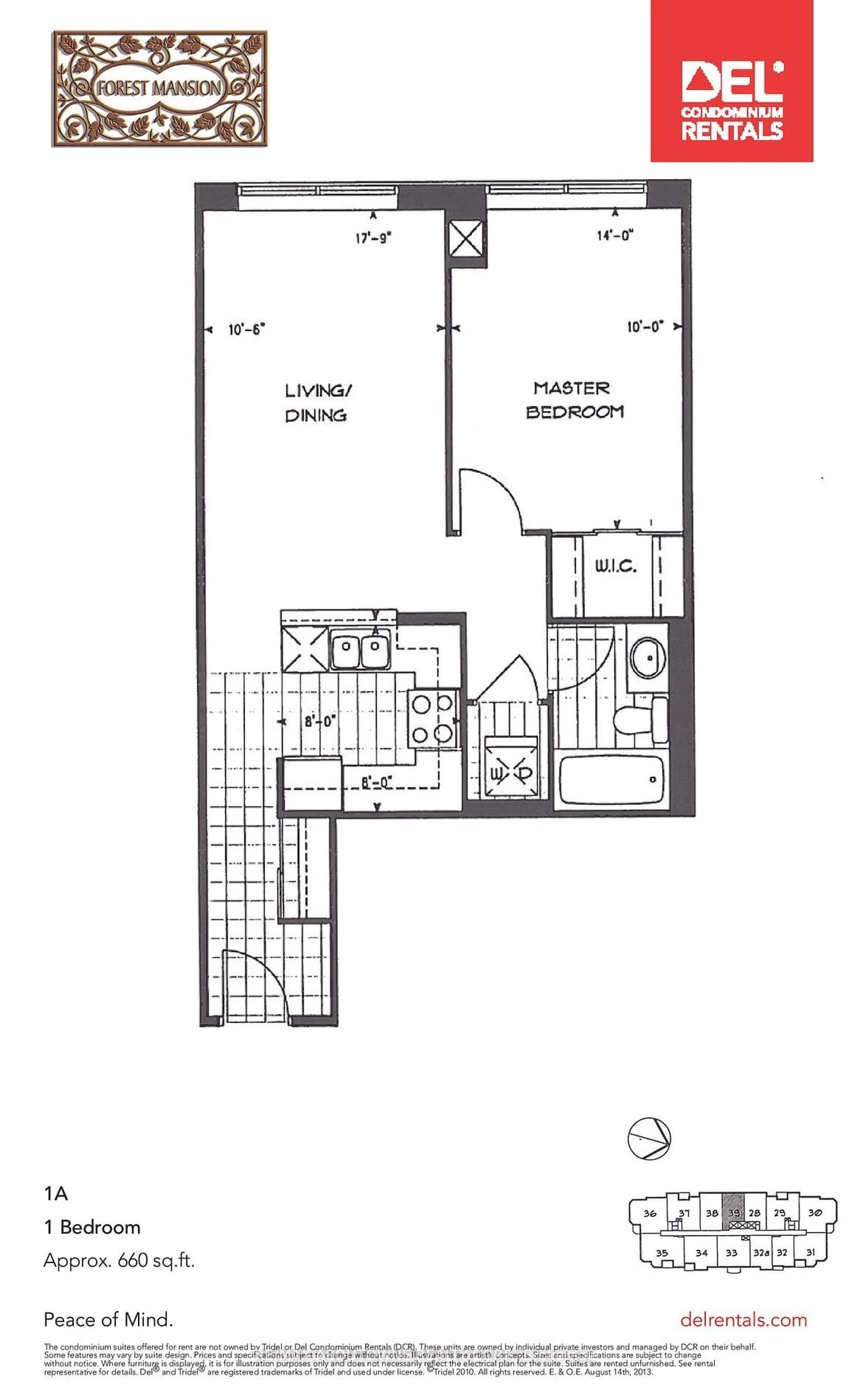 Floor plan for 125 Omni Dr #2539, Toronto Ontario M1P 5A9