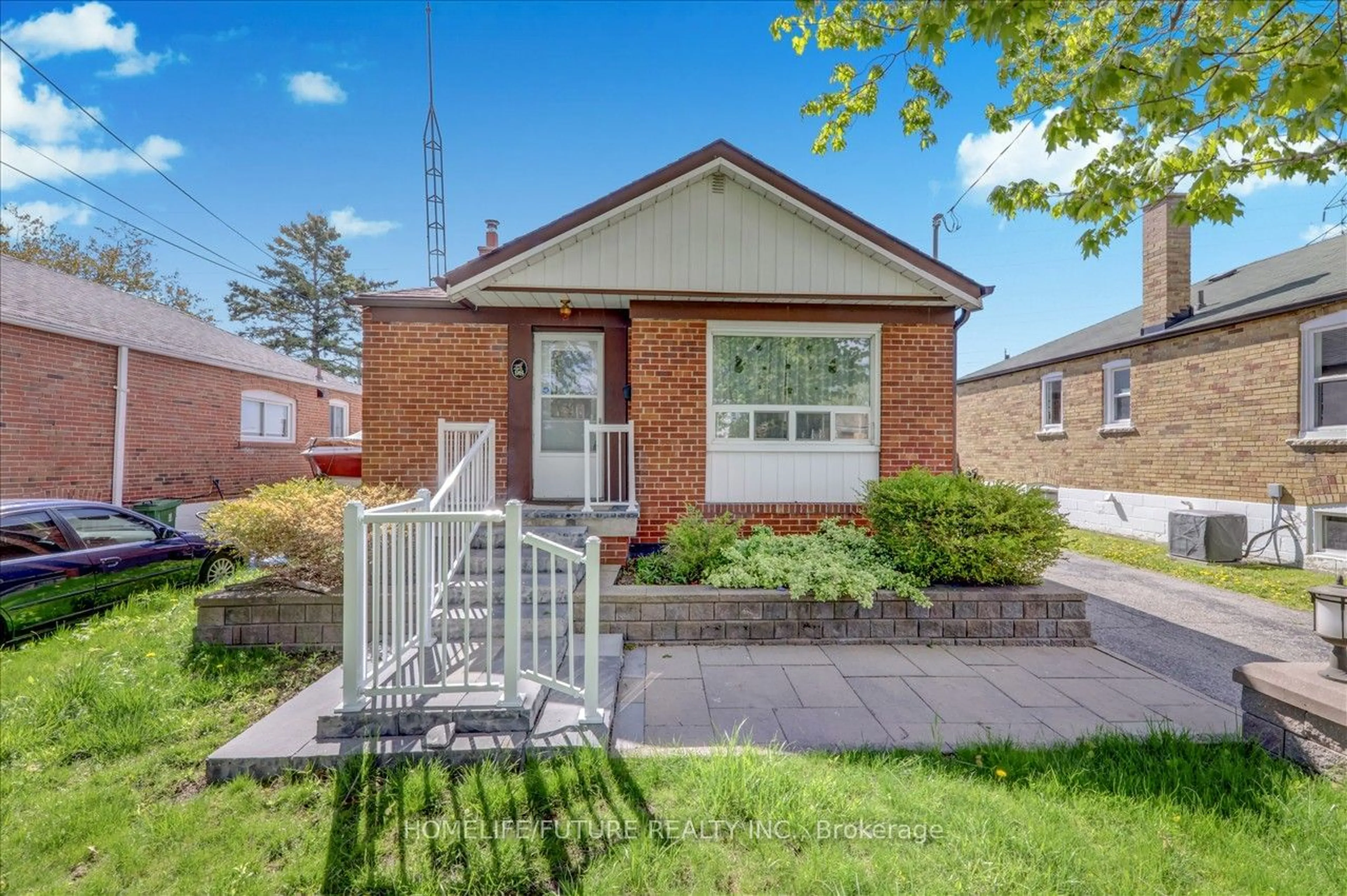 Home with brick exterior material for 98 Marble Arch Cres, Toronto Ontario M1R 1W9