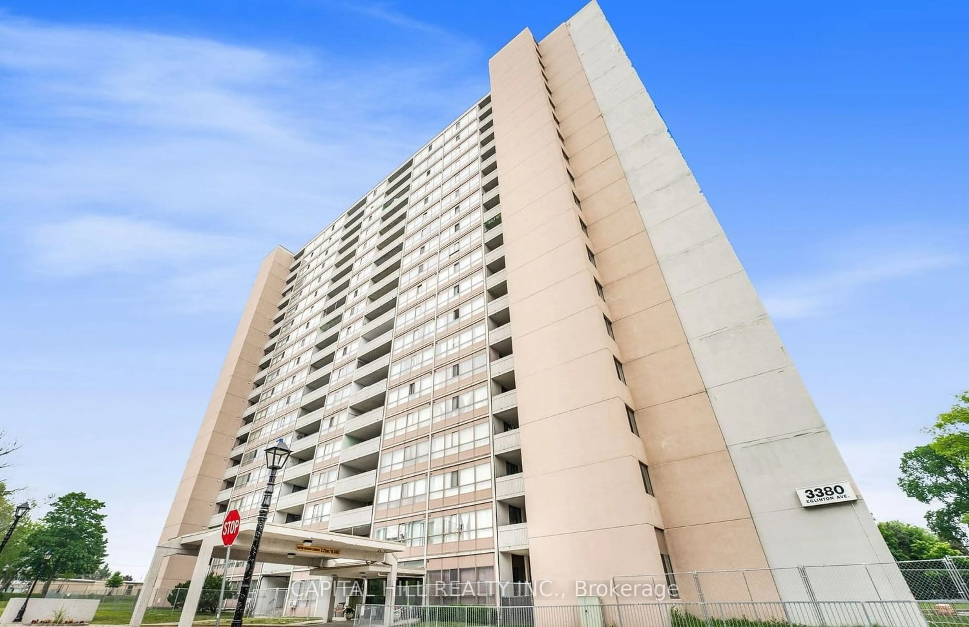 A pic from exterior of the house or condo for 3380 Eglinton Ave #1802, Toronto Ontario M1J 3L6