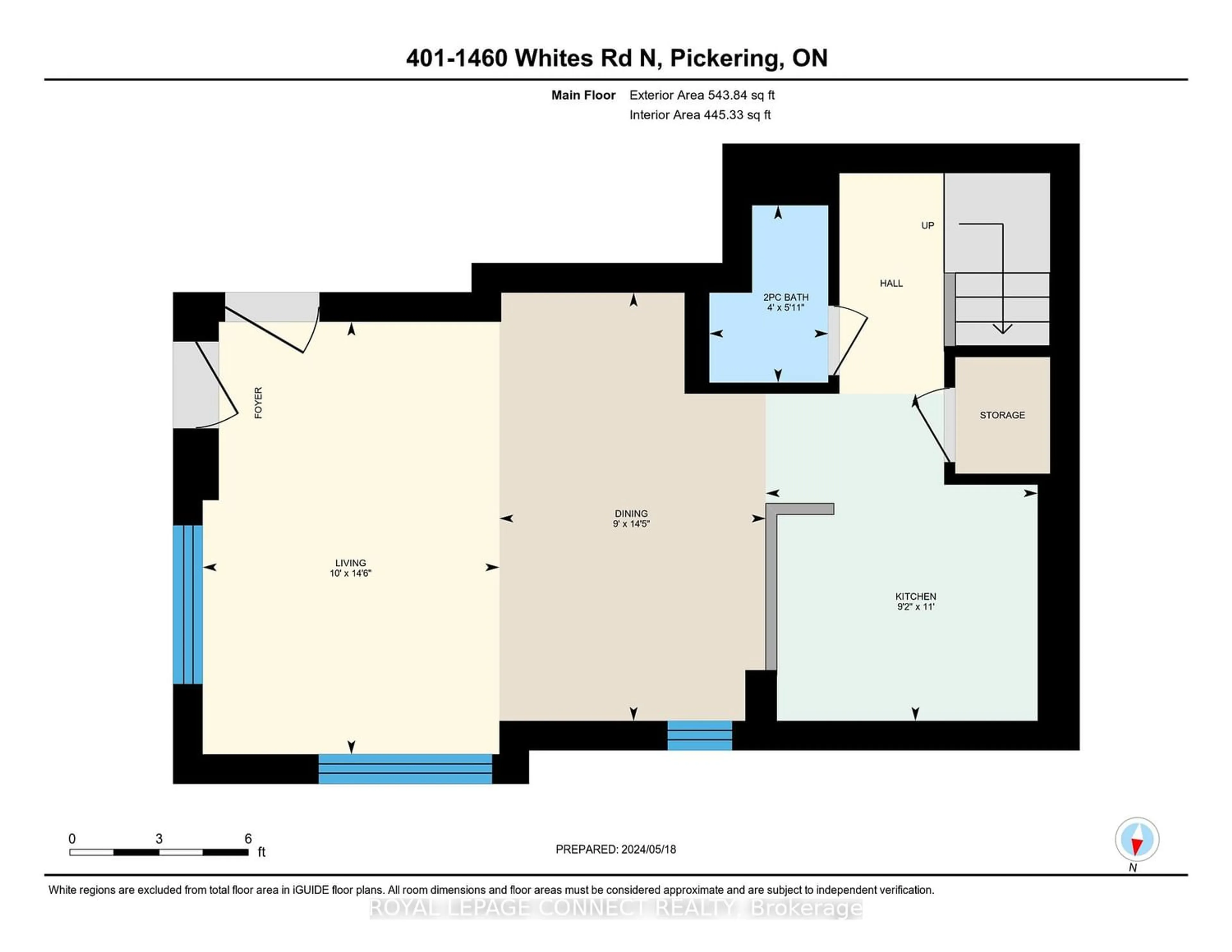 Floor plan for 1460 Whites Rd #401, Pickering Ontario L1V 0E8