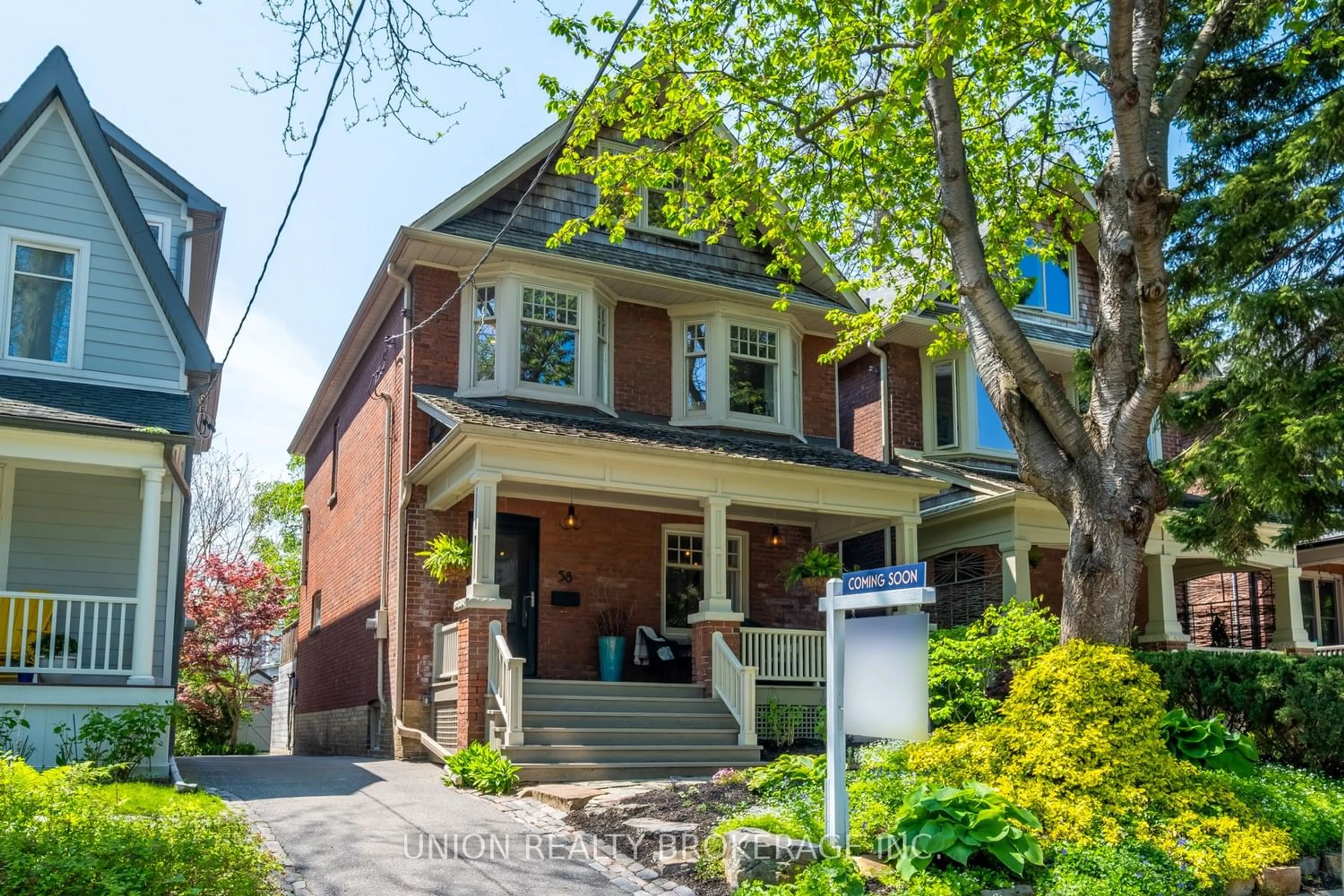 Home with brick exterior material for 58 Herbert Ave, Toronto Ontario M4L 3P9