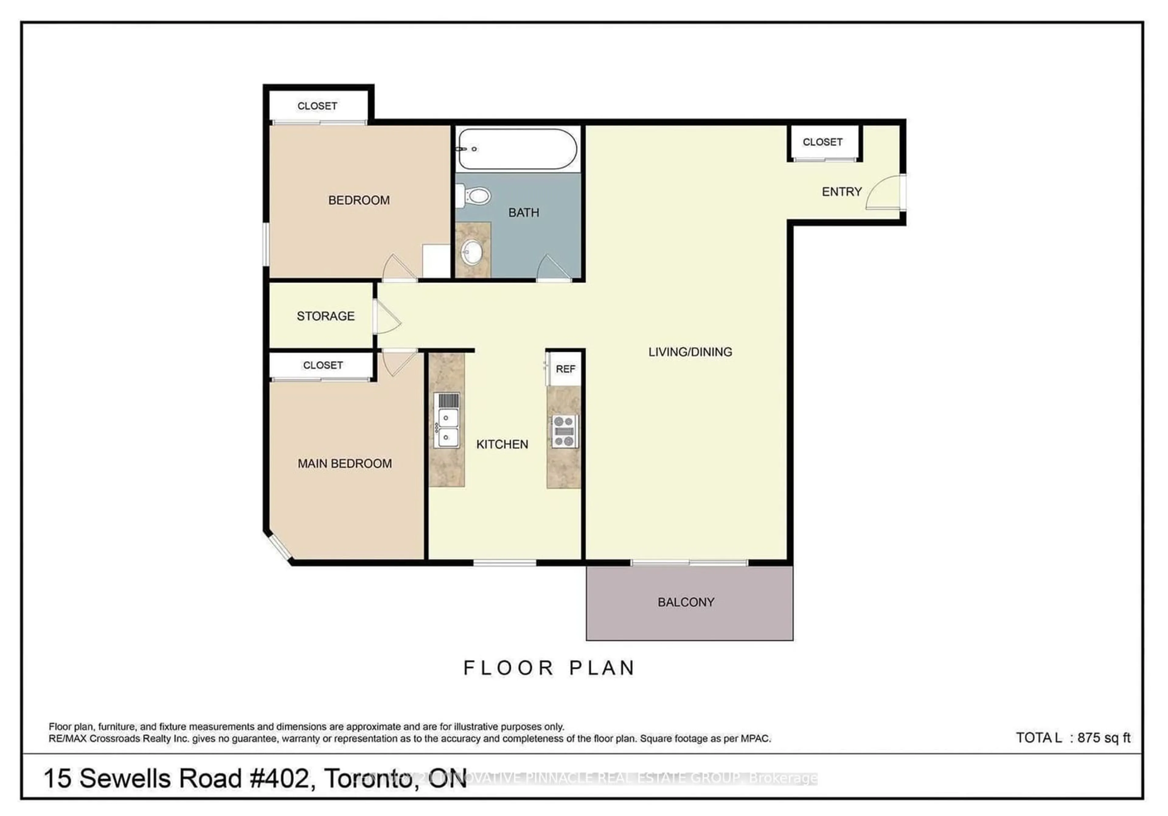 Floor plan for 15 Sewells Rd #402, Toronto Ontario M1B 3J7