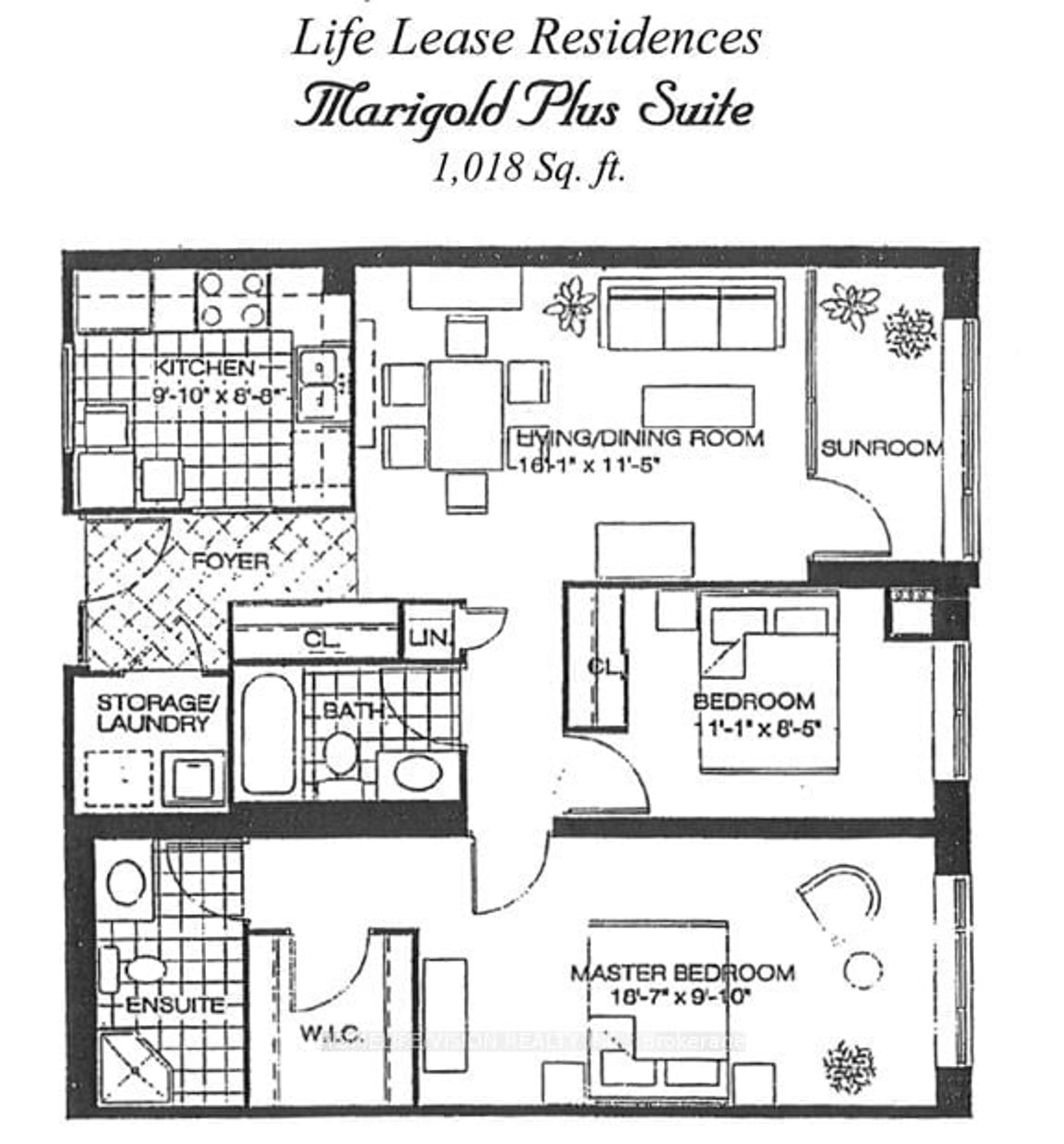 Floor plan for 115 Bonis Ave #308, Toronto Ontario M1T 3S4