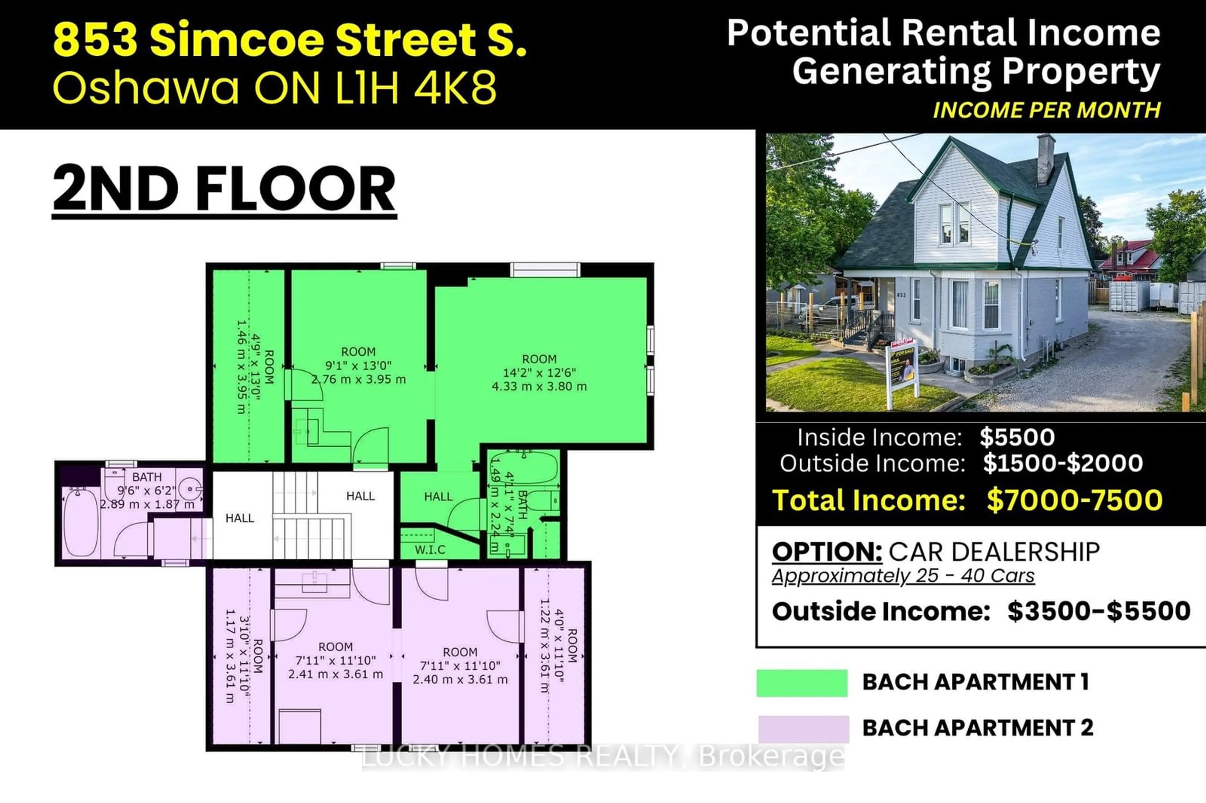 Street view for 853 Simcoe St, Oshawa Ontario L1H 4K8