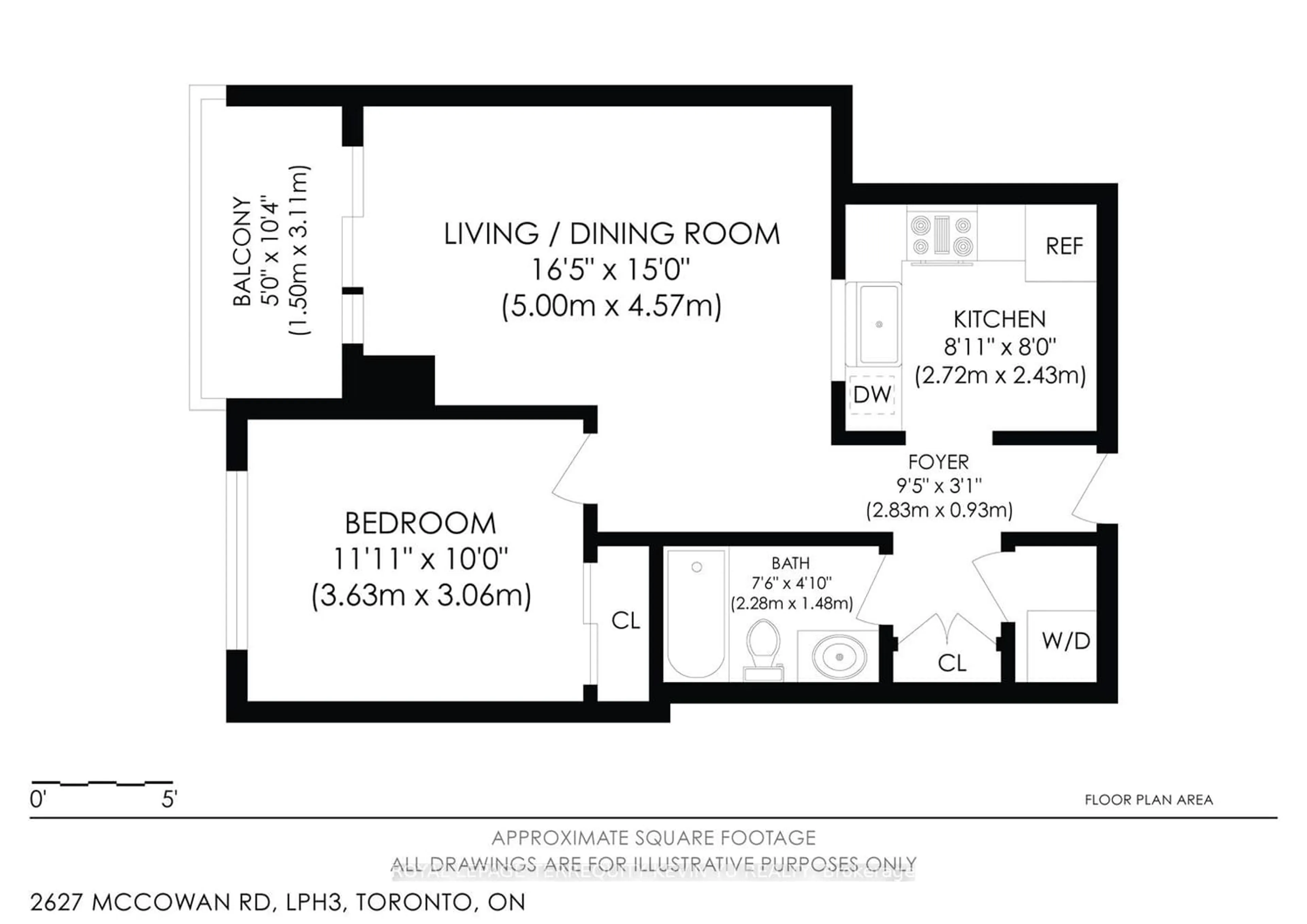 Floor plan for 2627 Mccowan Rd #LPH3, Toronto Ontario M1S 5T1