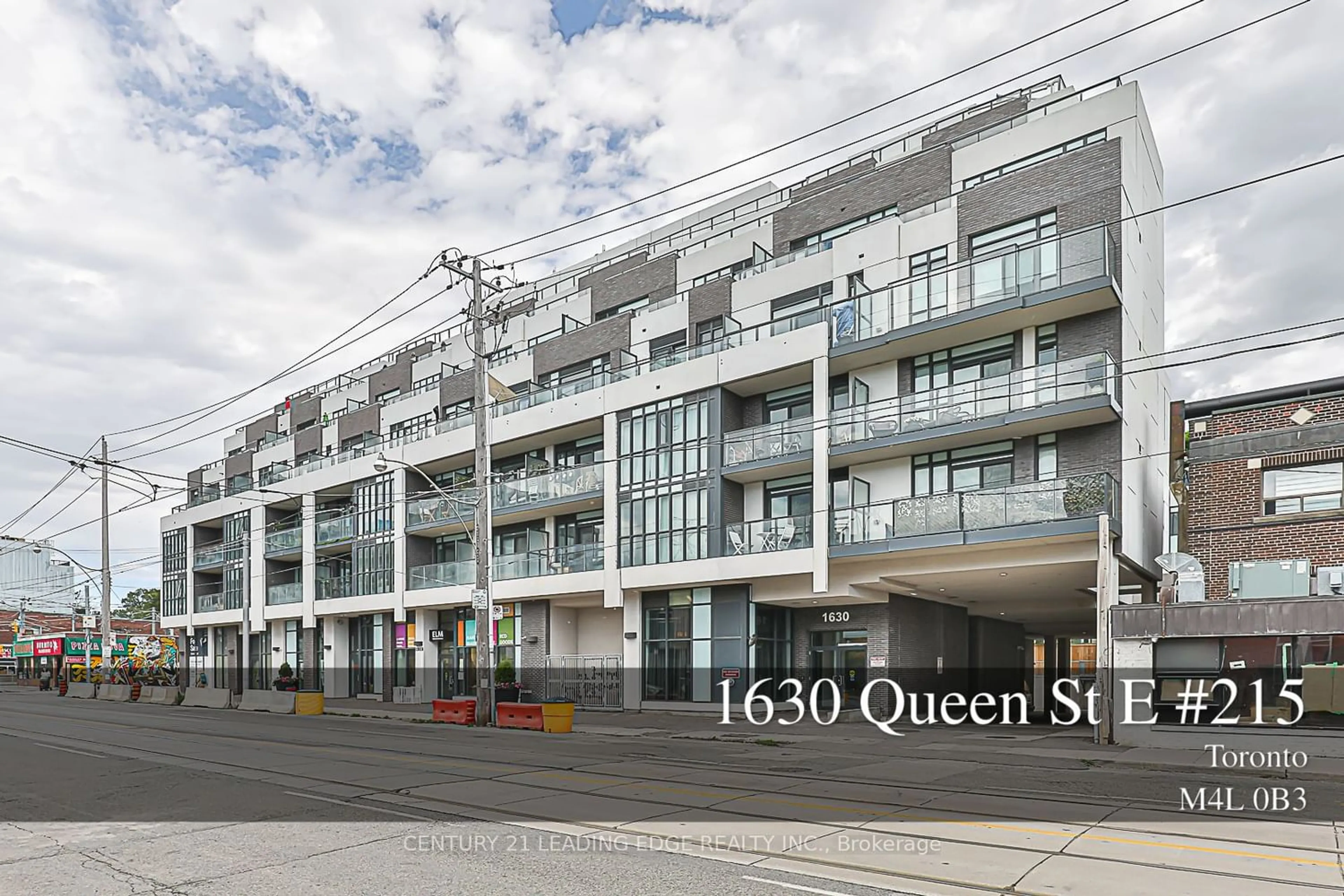 A pic from exterior of the house or condo for 1630 Queen St #215, Toronto Ontario M4L 1G3