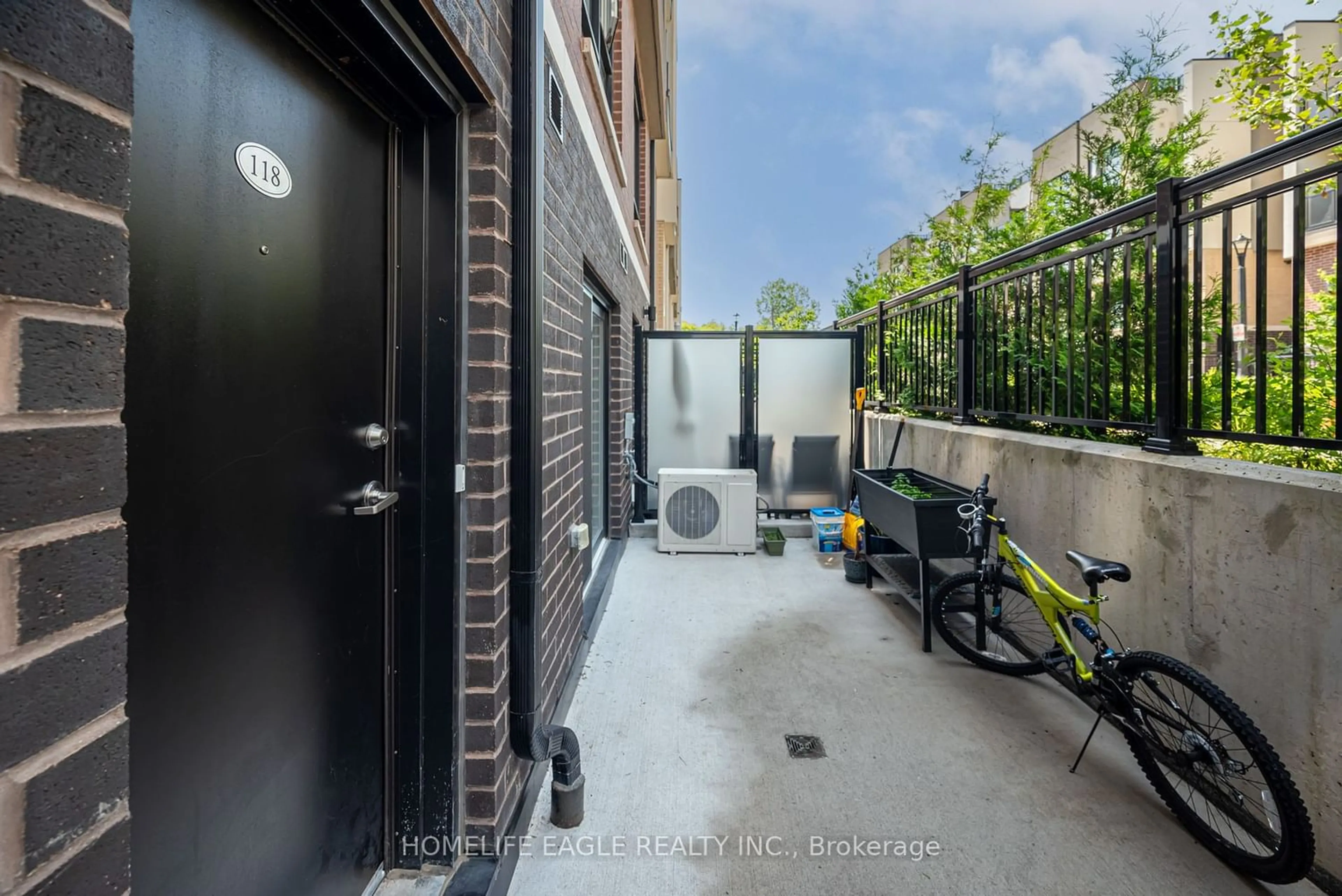 Balcony in the apartment for 510 Kingbird Grve #118, Toronto Ontario M1B 0E4