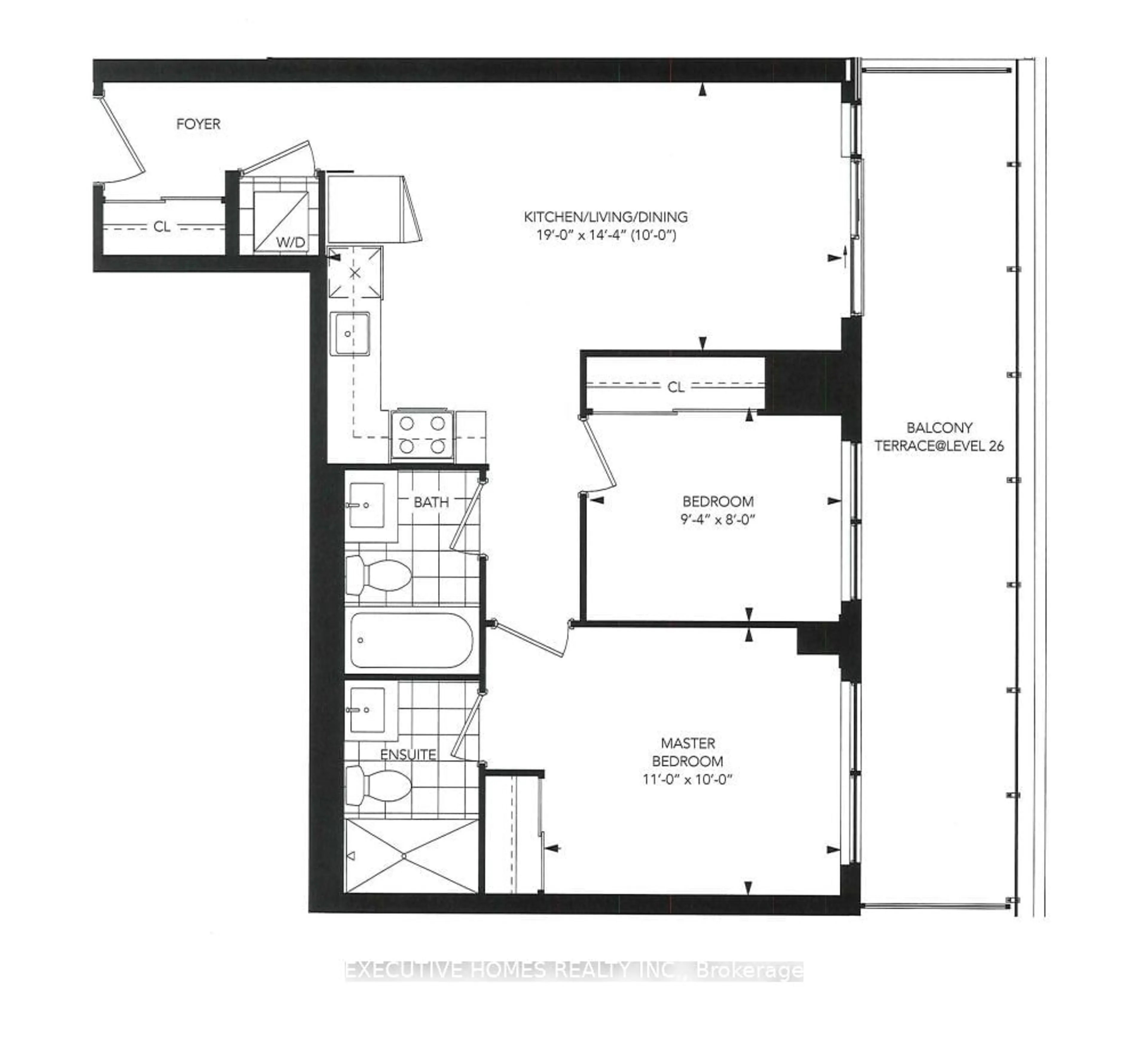 Floor plan for 1455 Celebration Dr #2708, Pickering Ontario L1W 0C3