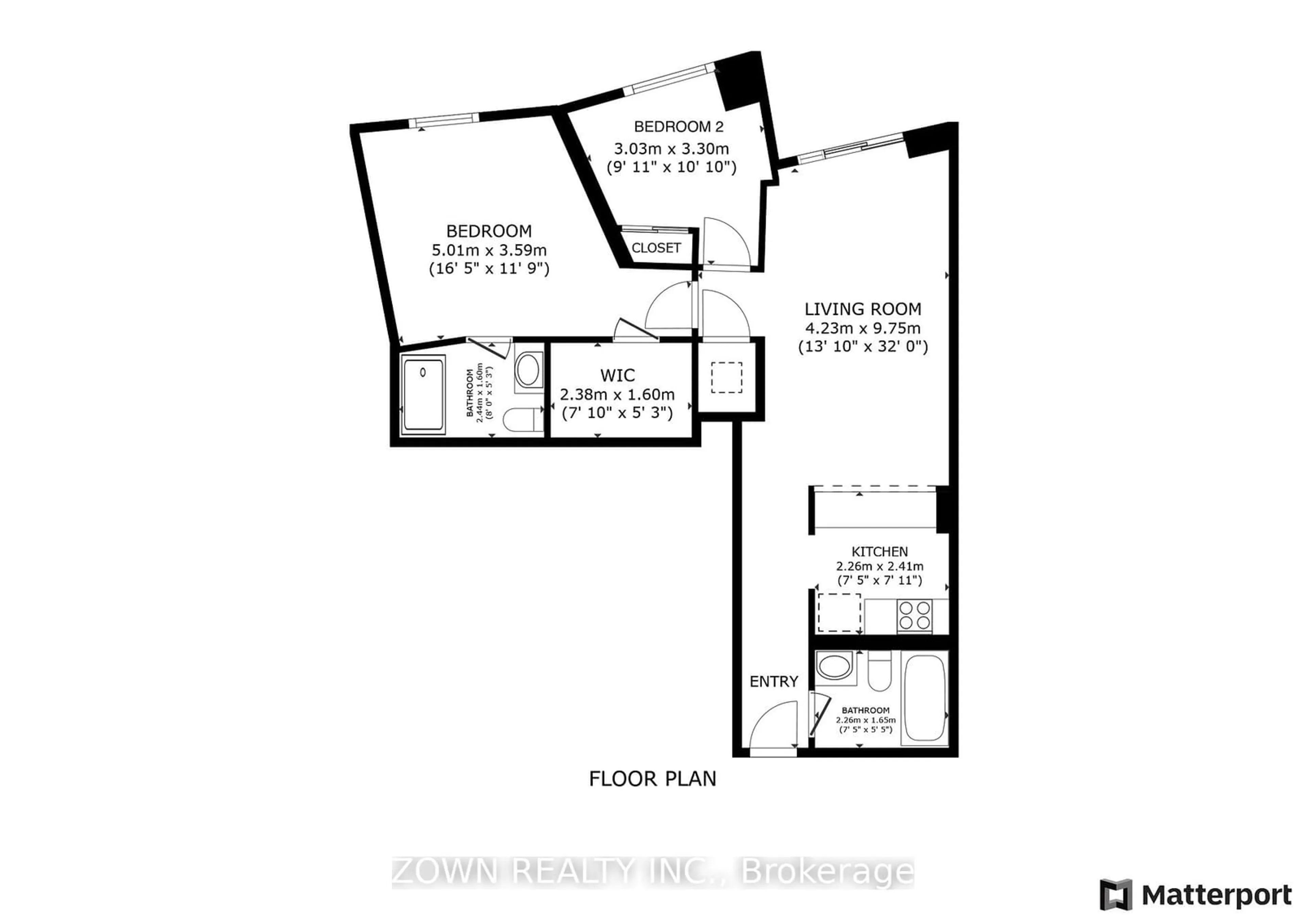 Floor plan for 135 Village Green Sq #2019, Toronto Ontario M1S 0G4