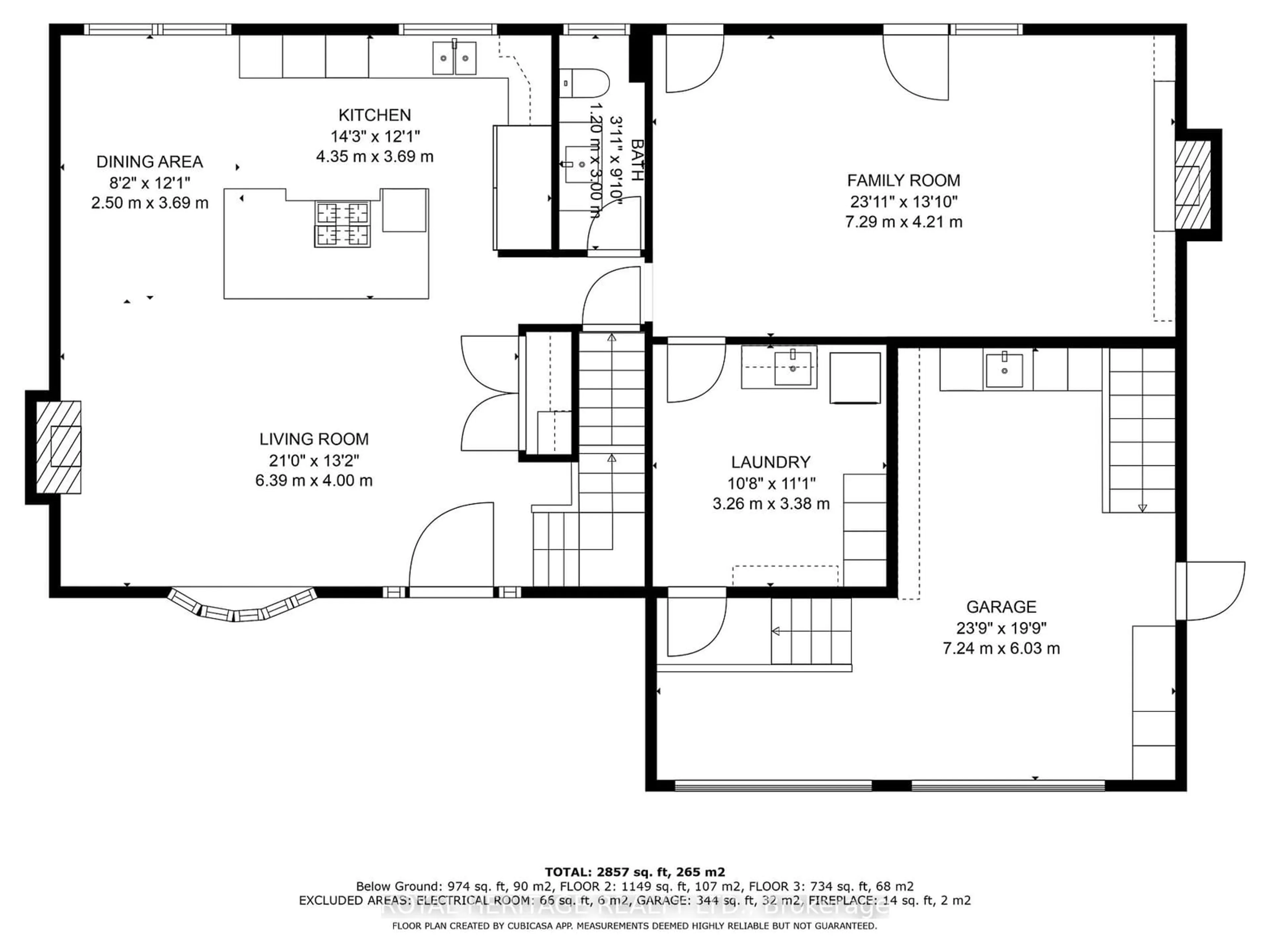 Floor plan for 419 Fairview Dr, Whitby Ontario L1N 3A9