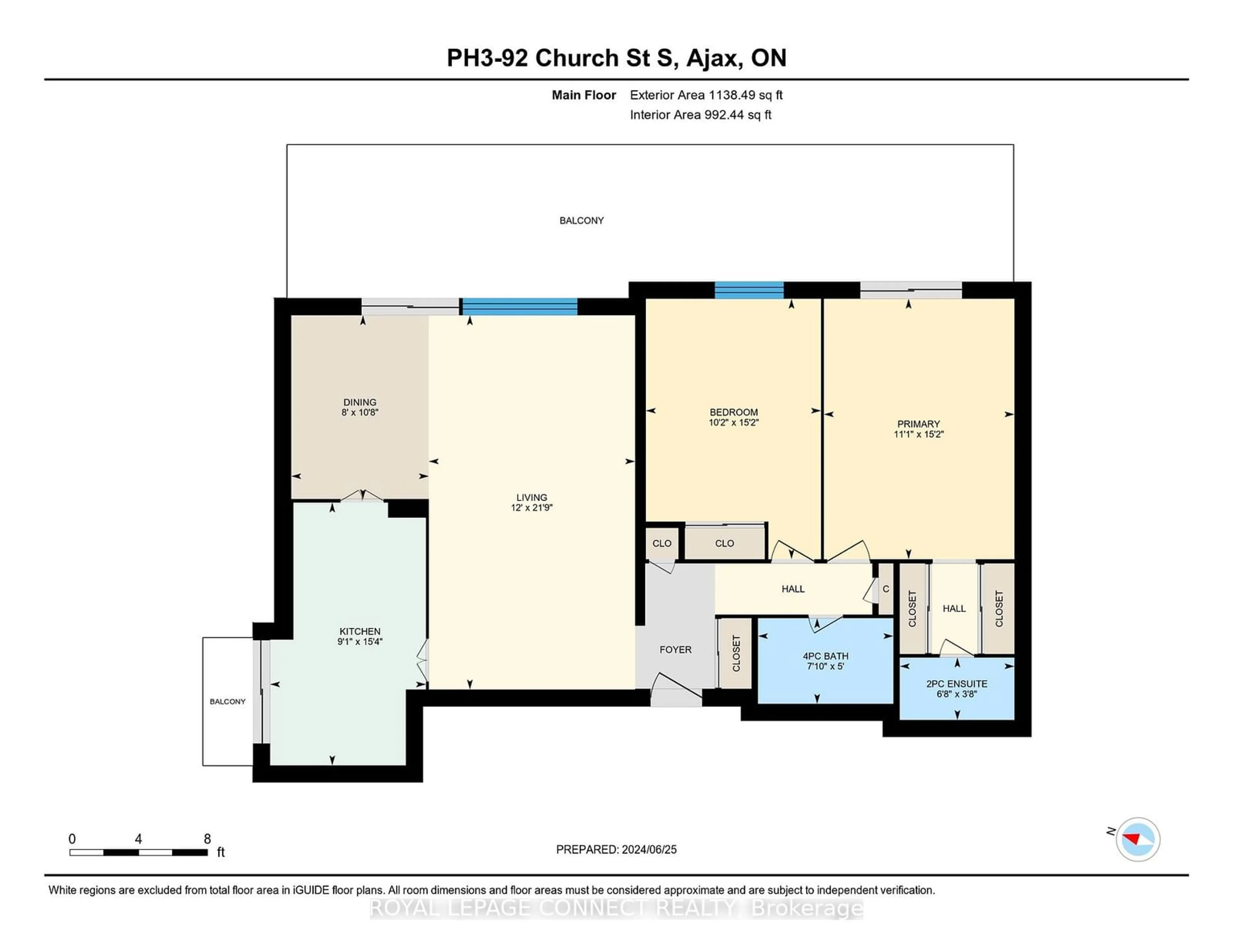 Floor plan for 92 Church St #Ph 3, Ajax Ontario L1S 6B4