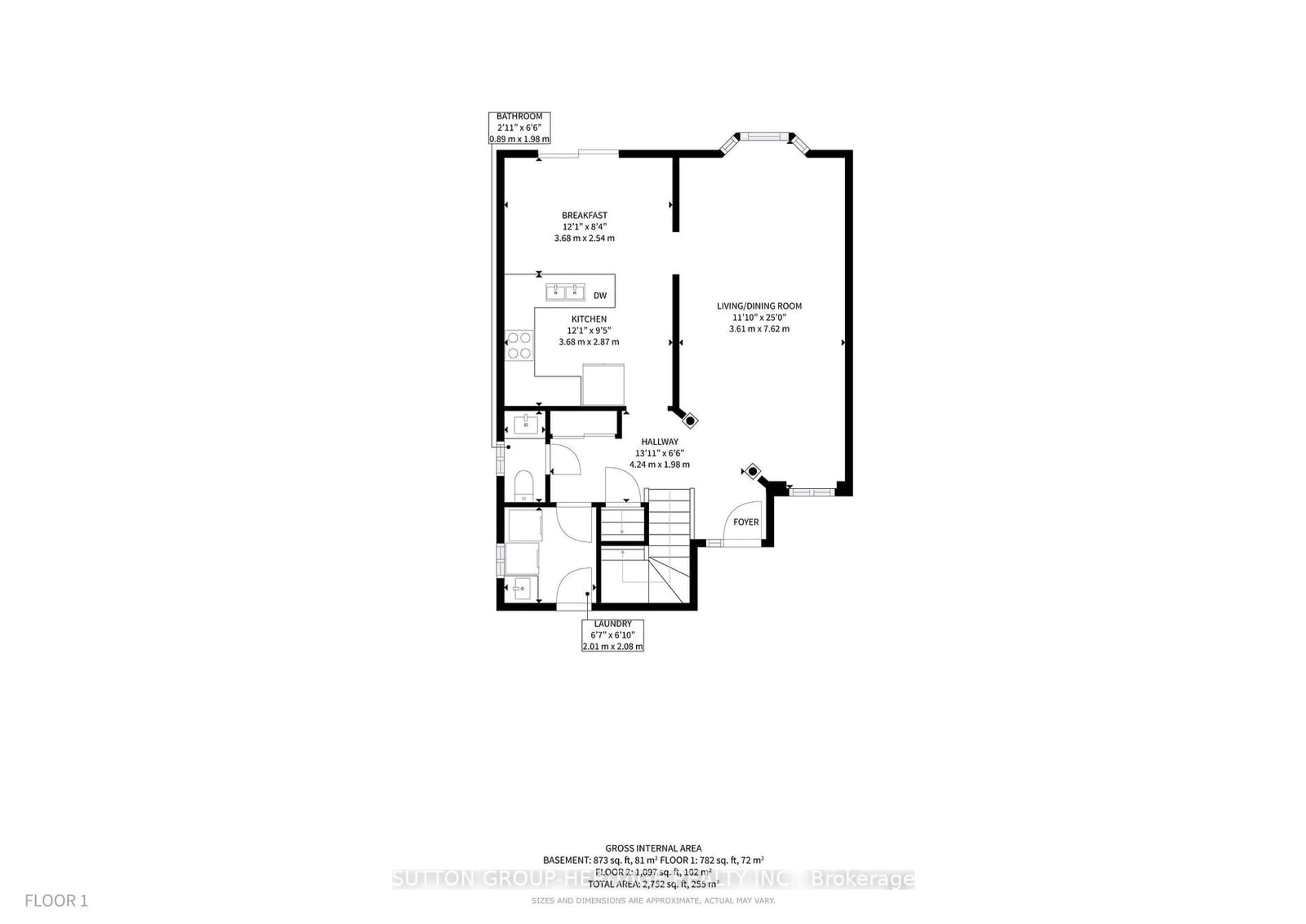 Floor plan for 1452 Sandhurst Cres, Pickering Ontario L1V 6Y8