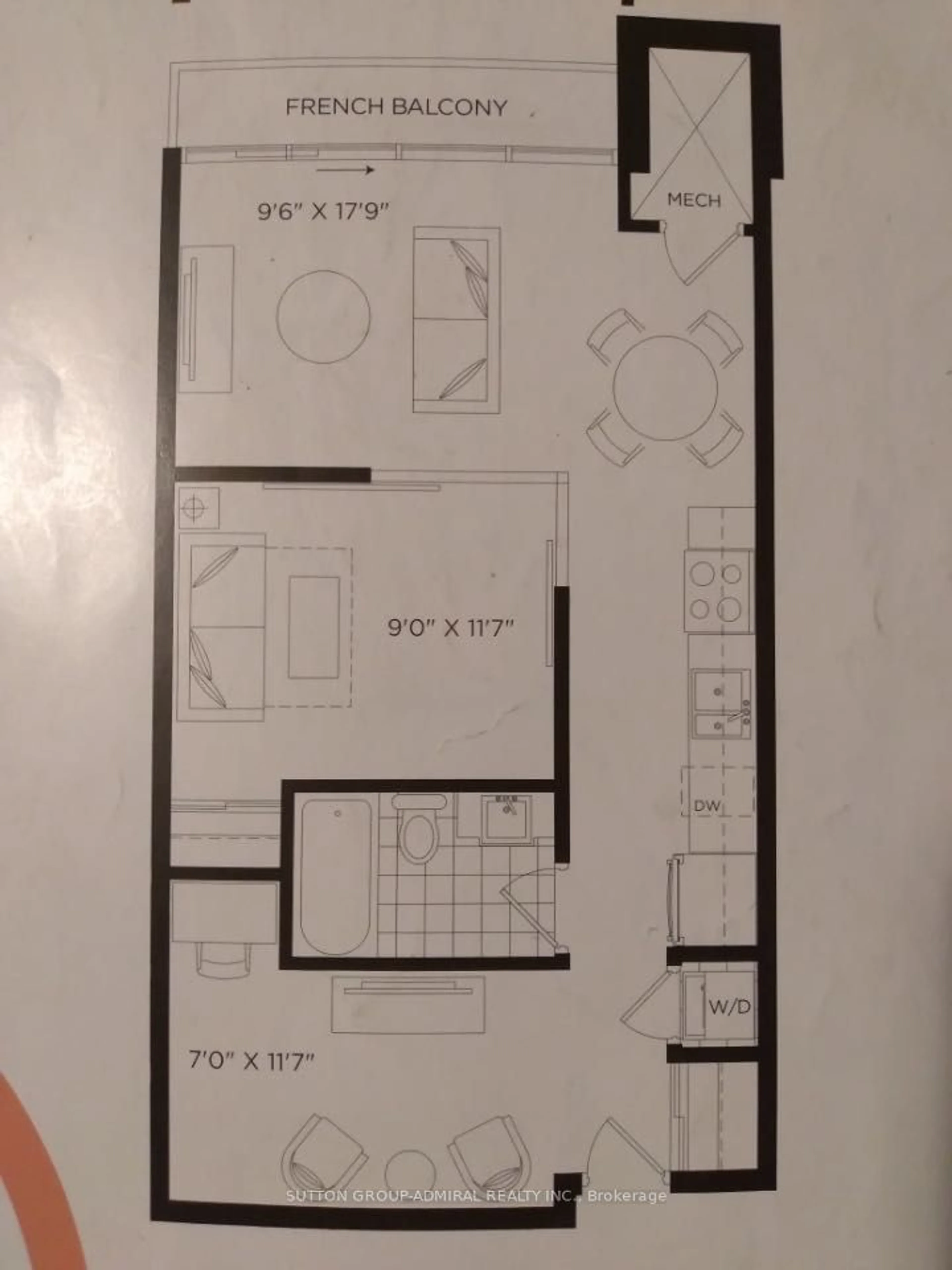 Floor plan for 1 Falaise Rd #309, Toronto Ontario M1E 0B9