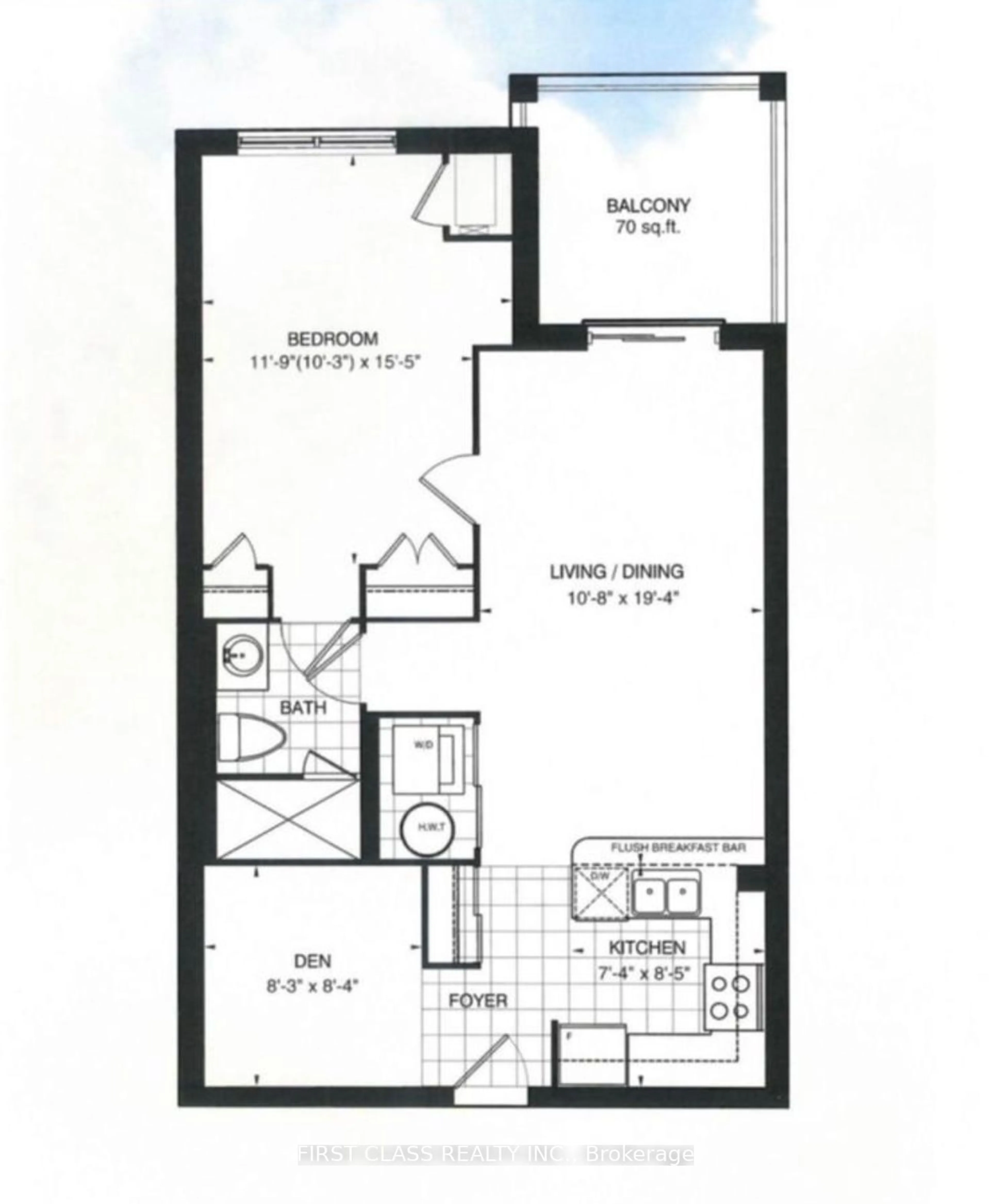 Floor plan for 50 Lakebreeze Dr #317, Clarington Ontario L1B 0V9