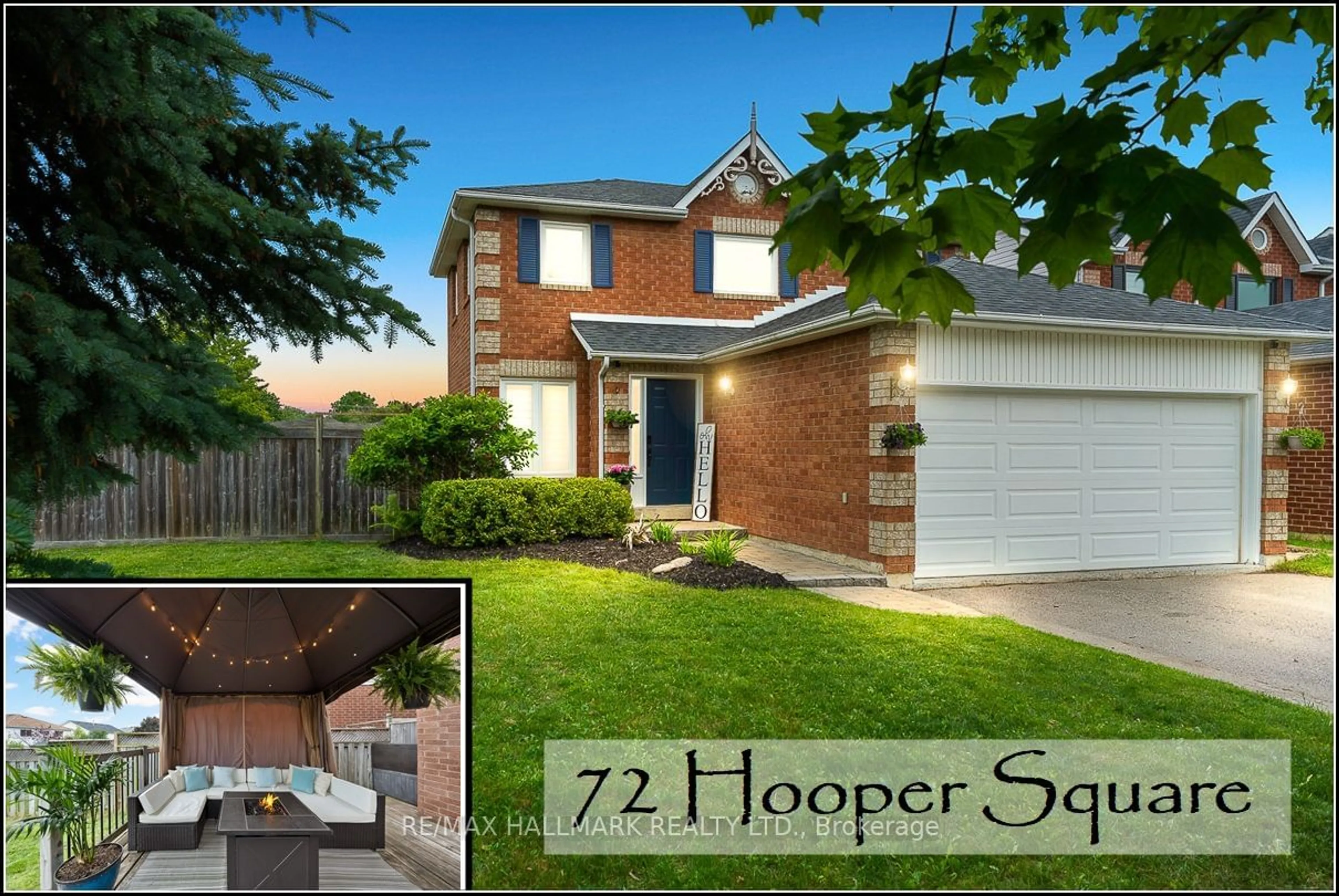 Home with brick exterior material for 72 Hooper Sq, Clarington Ontario L1C 4X8