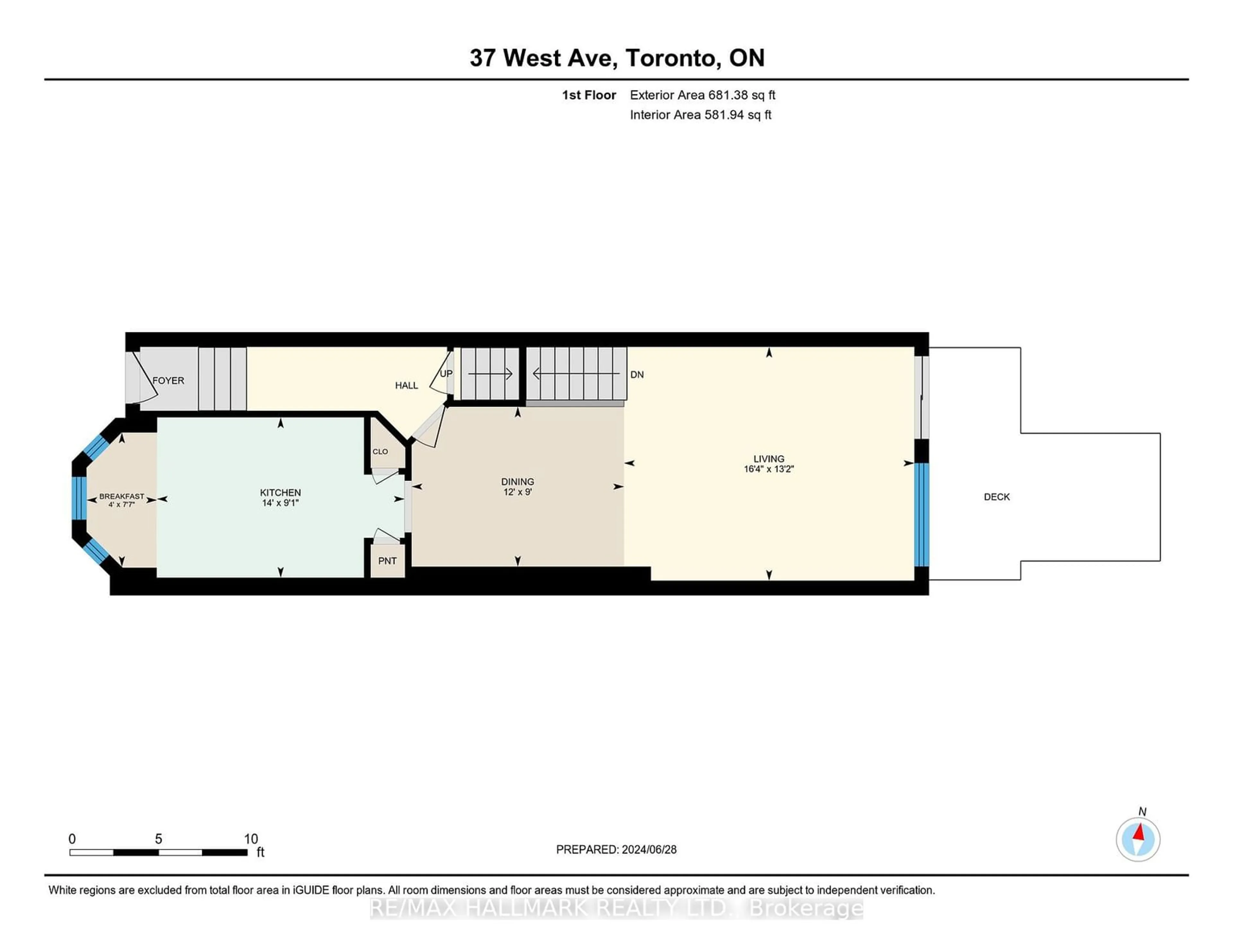 Floor plan for 37 West Ave, Toronto Ontario M4M 2L7