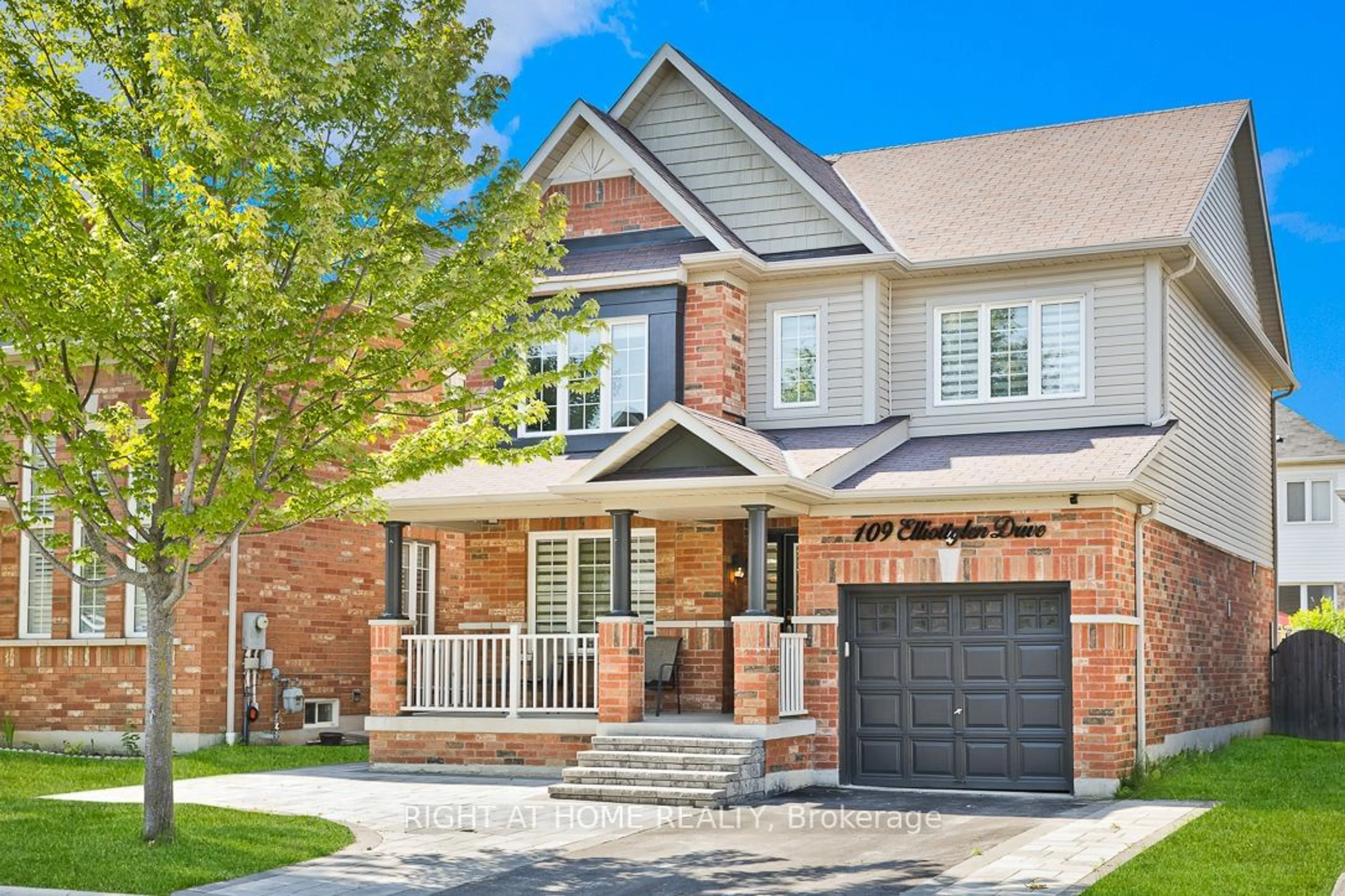 Home with brick exterior material for 109 Elliottglen Dr, Ajax Ontario L1Z 0G9