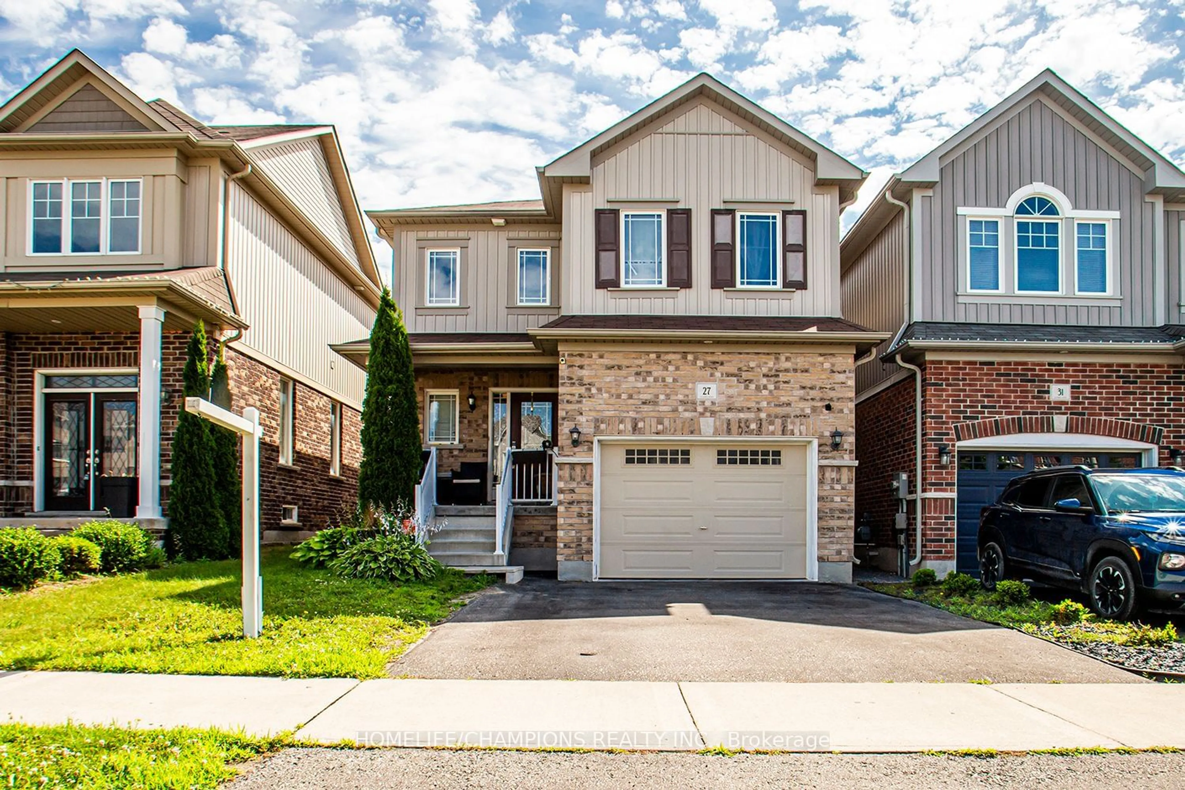 Home with brick exterior material for 27 Gordon Cowling St, Clarington Ontario L1E 2L7