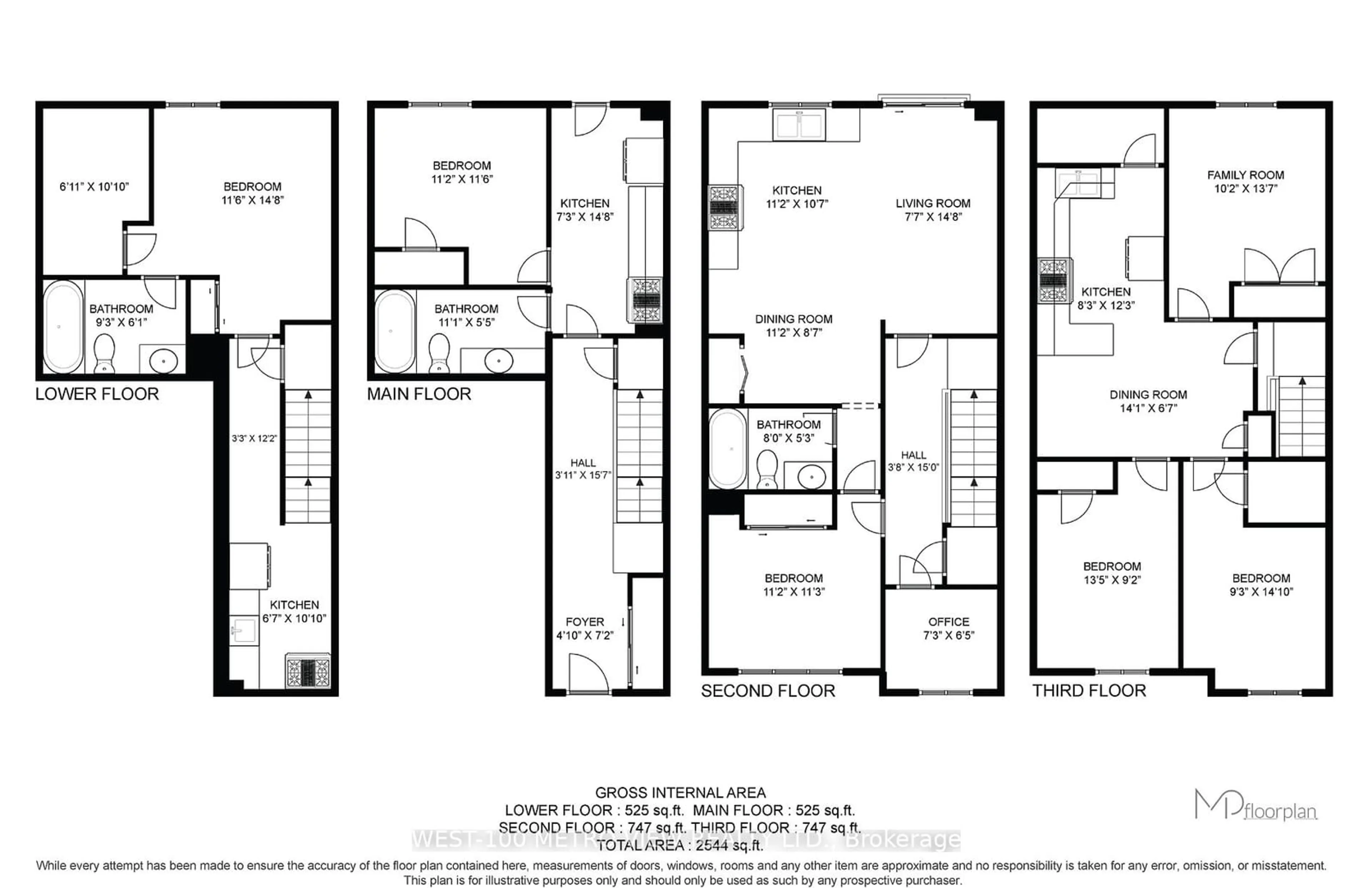 Floor plan for 21 National St, Toronto Ontario M1M 0A2
