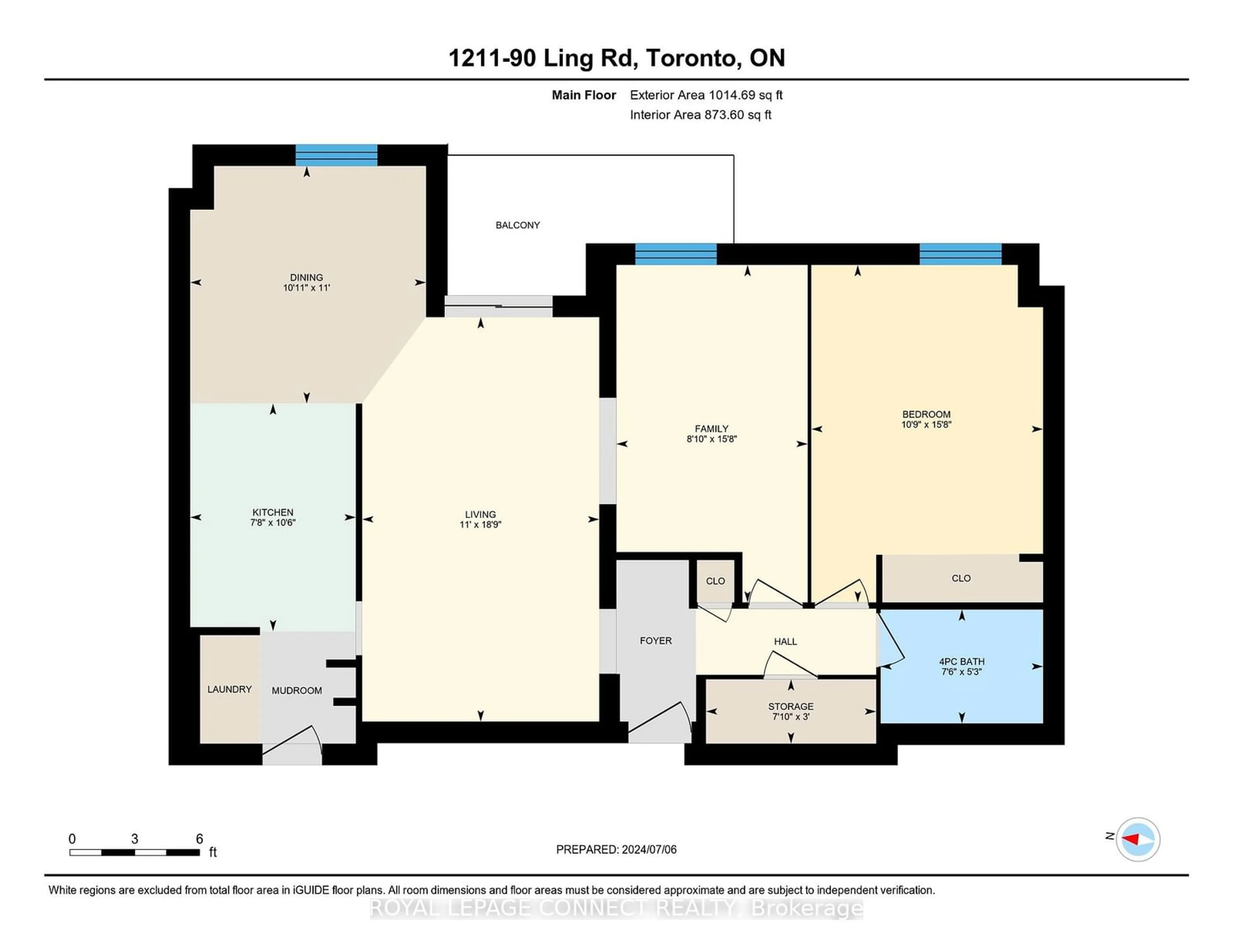 Floor plan for 90 Ling Rd #1211, Toronto Ontario M1E 4Y3