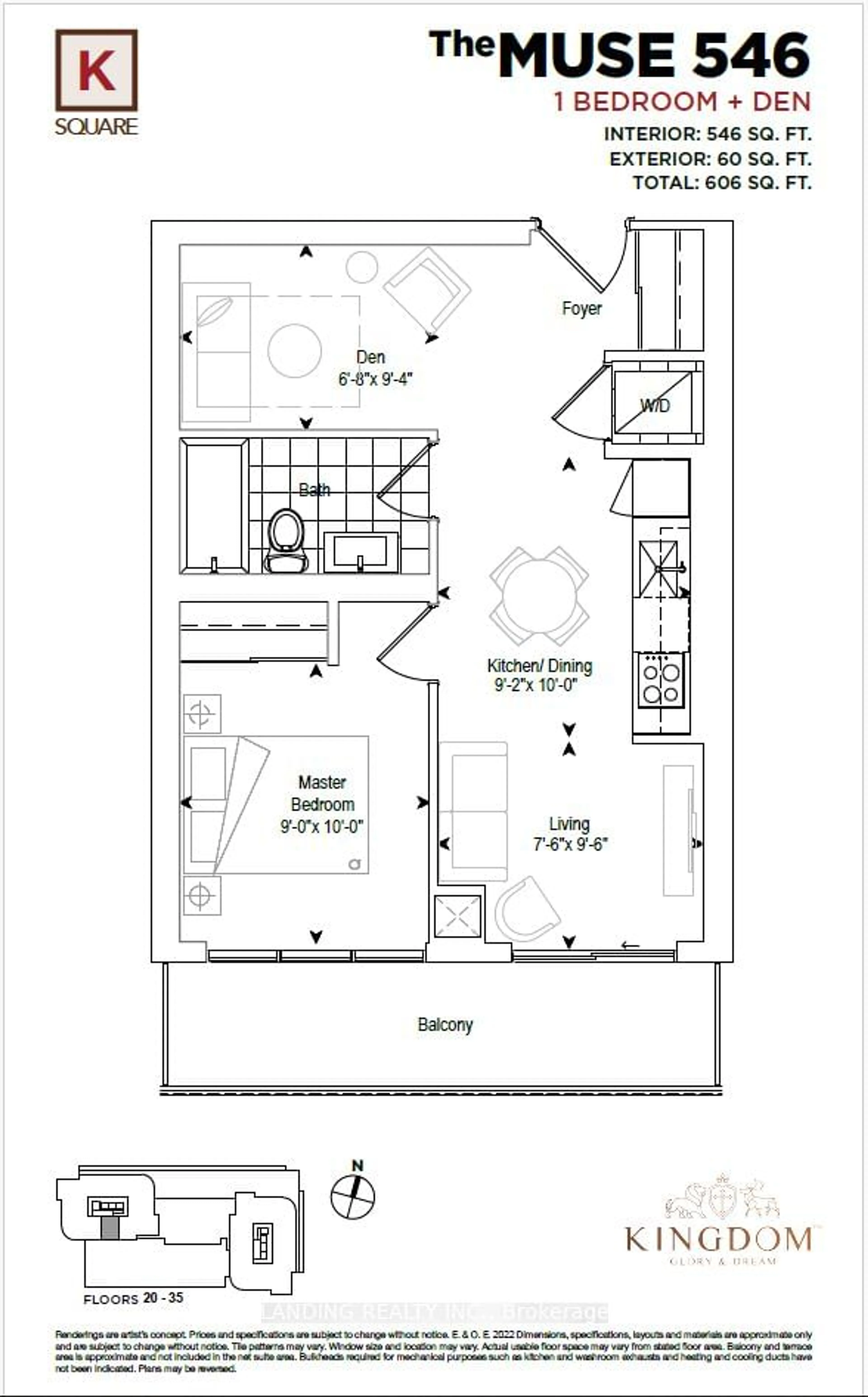 Floor plan for 2031 Kennedy Rd #3326, Toronto Ontario M1T 0B8
