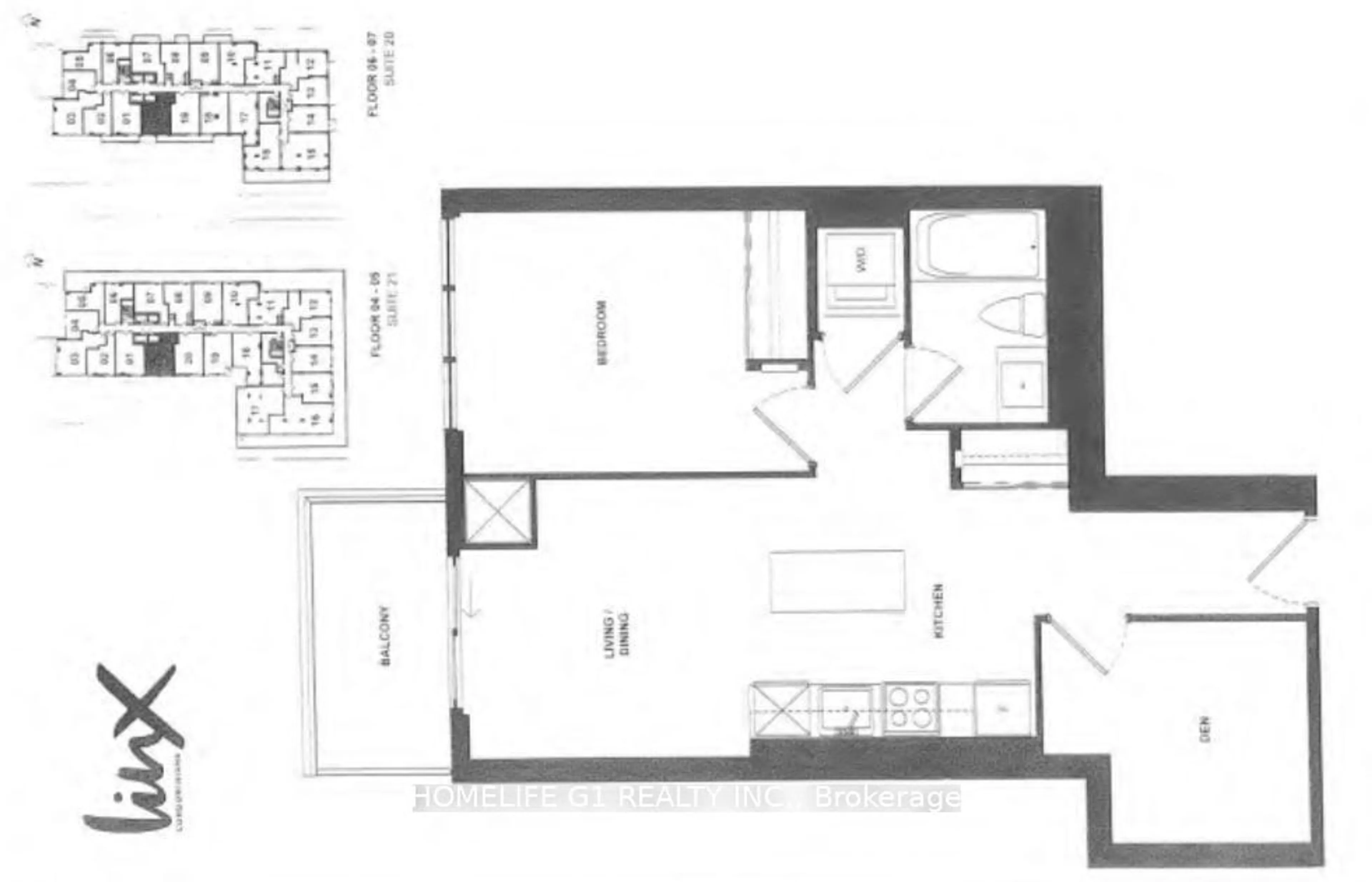 Floor plan for 286 Main St #720, Toronto Ontario M5C 0B3