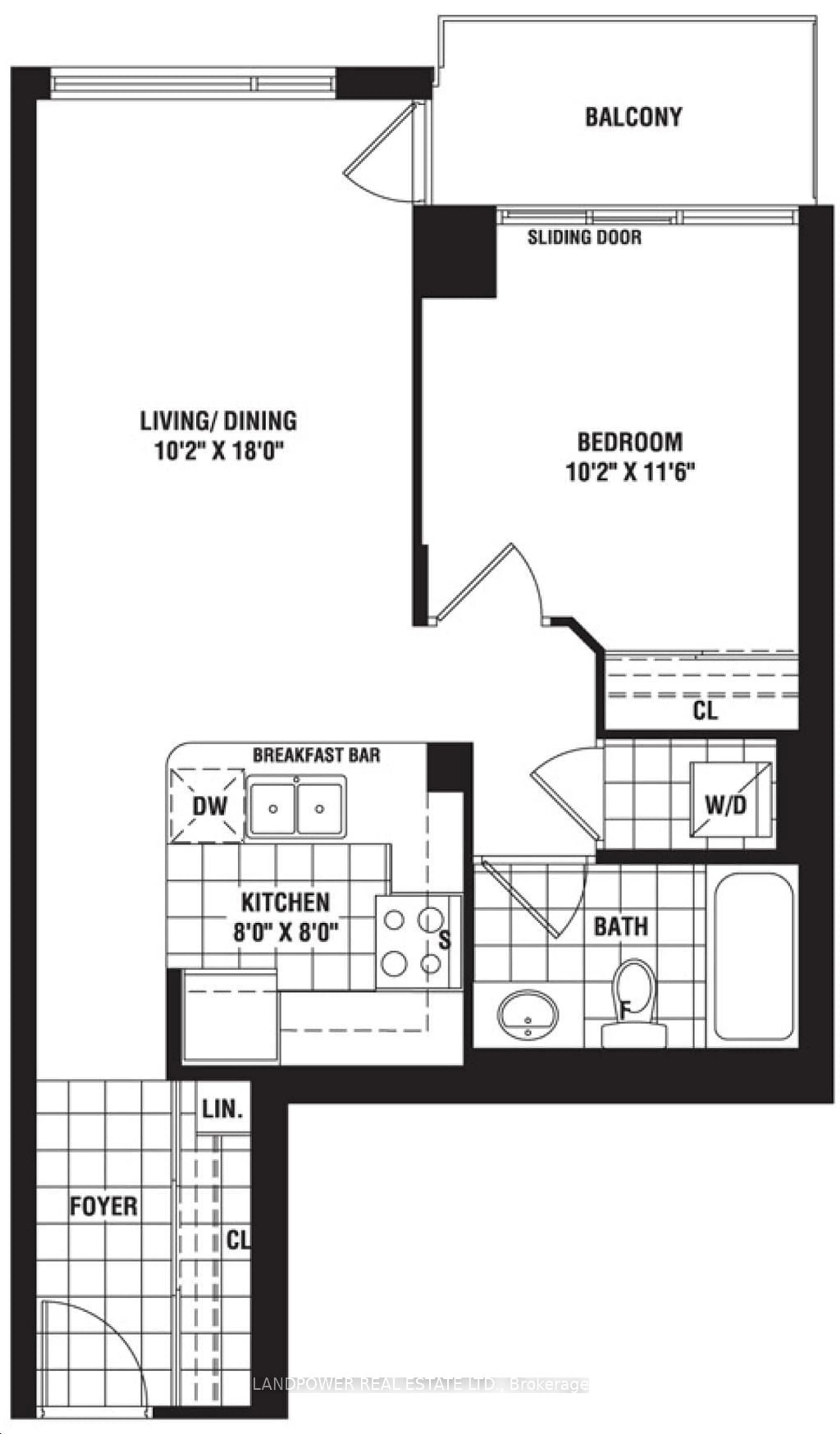 Floor plan for 88 Grangeway Ave #510, Toronto Ontario M1H 0A2