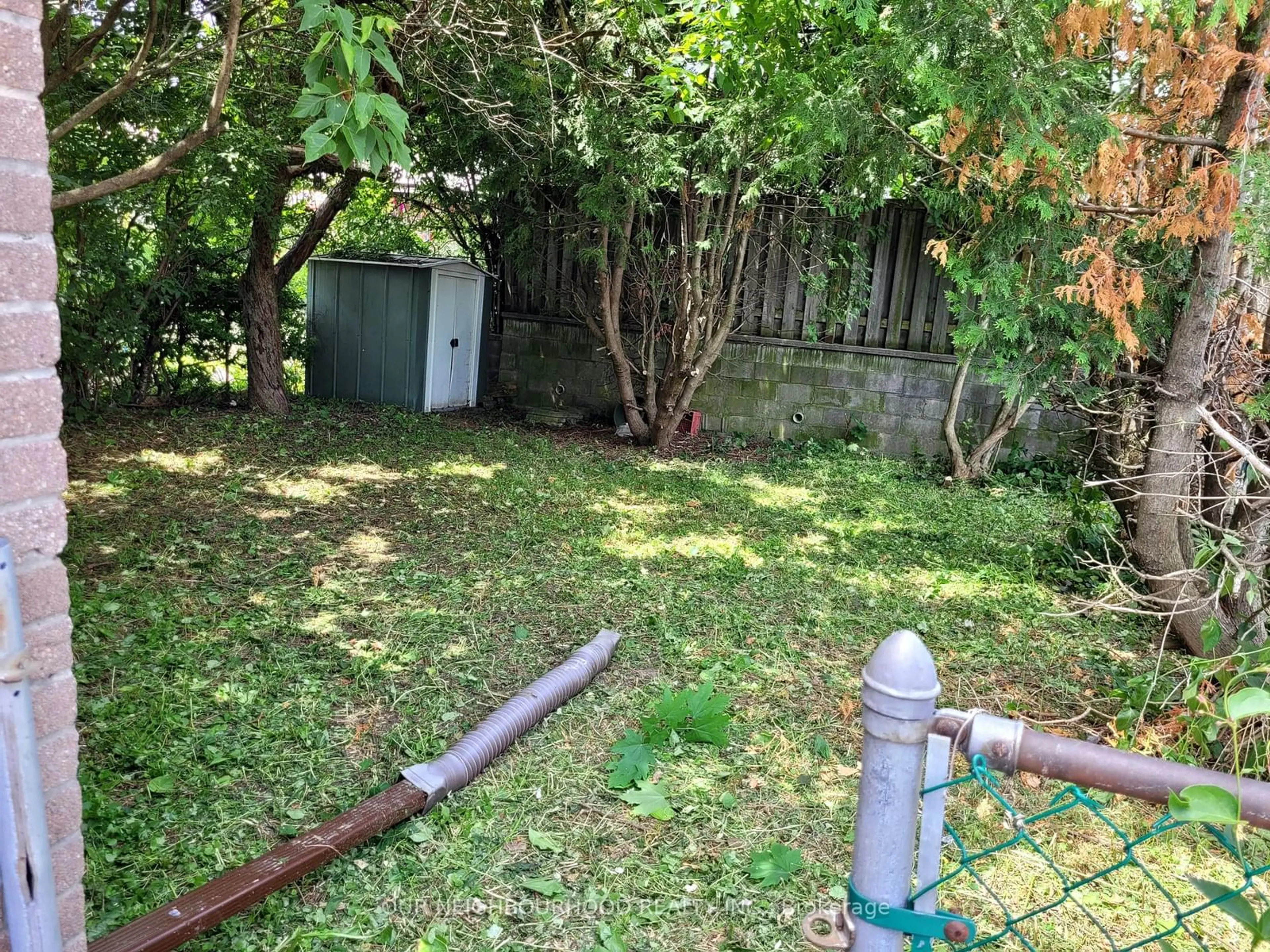 Fenced yard for 84 Newlands Ave, Toronto Ontario M1L 1R9