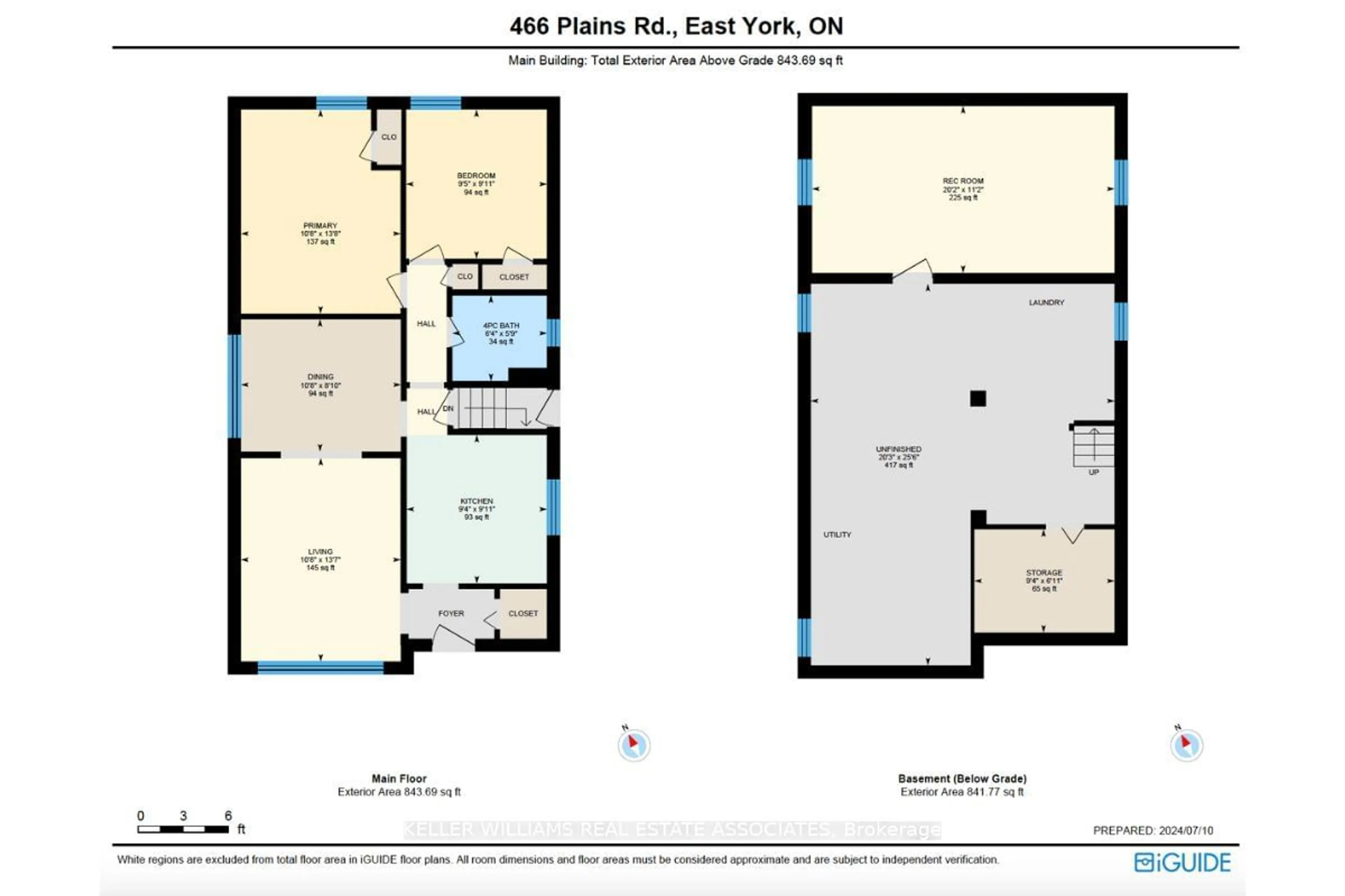 Floor plan for 466 Plains Rd, Toronto Ontario M4C 2Y2